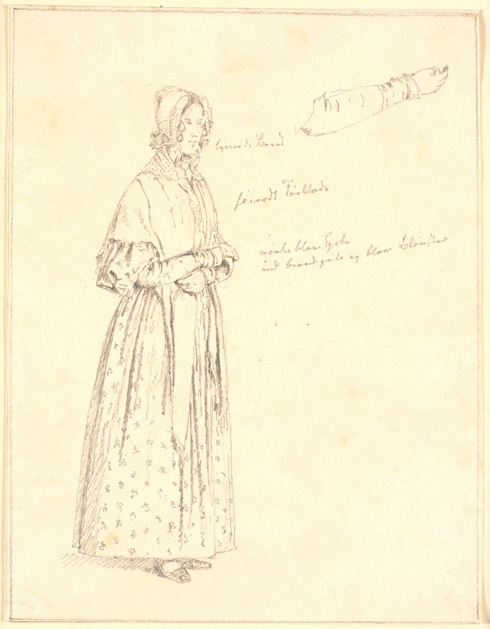 Stående kvinde, Christen Købke, 1835-1838