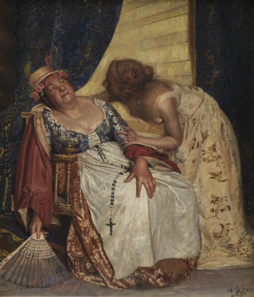 Dronning Sophie Amalies død, 1882, Kristian Zahrtmann | SMK