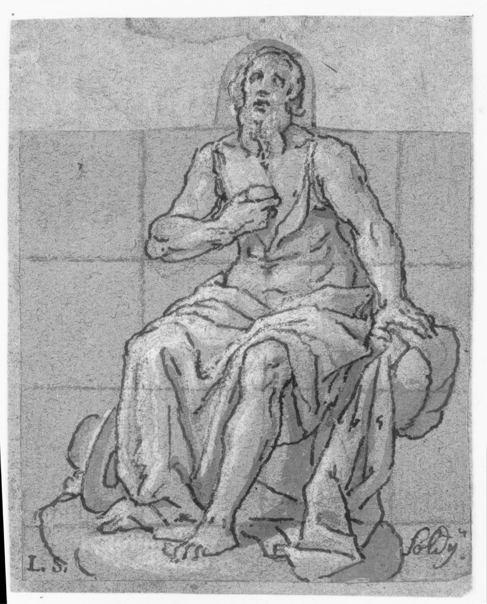 Den hellige Hieronymus, Lazzaro Tavarone, 1607-1611