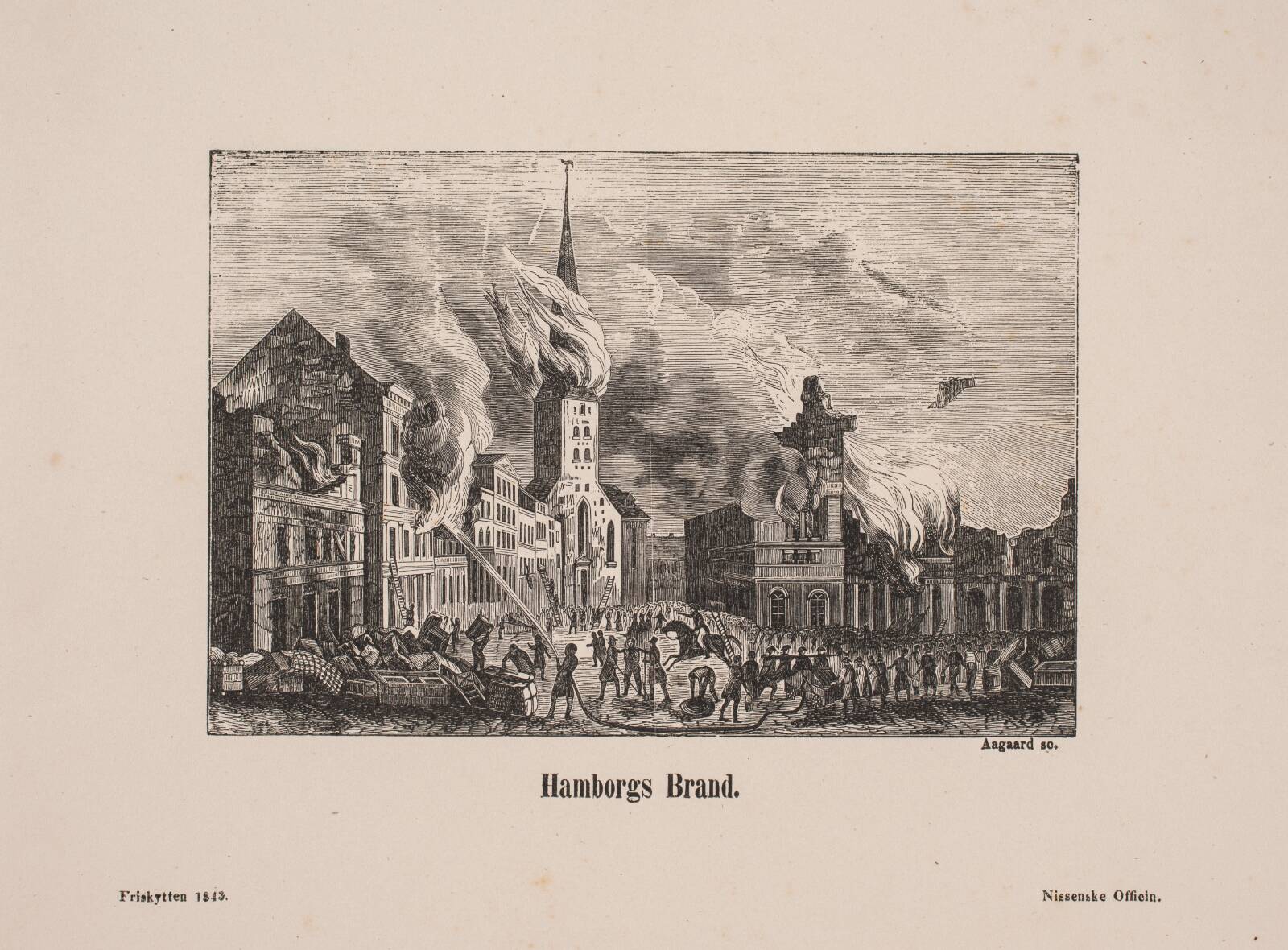 "Hamborgs brand", Johan Aagaard, 1843