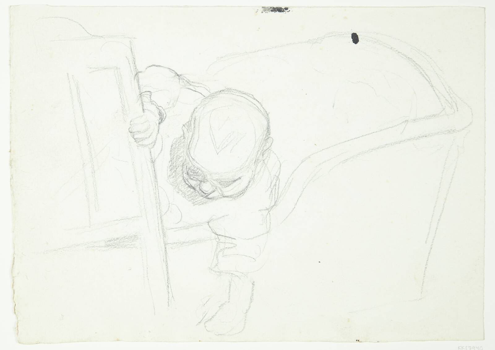 Barn i vugge, Peter Hansen, 1868-1928