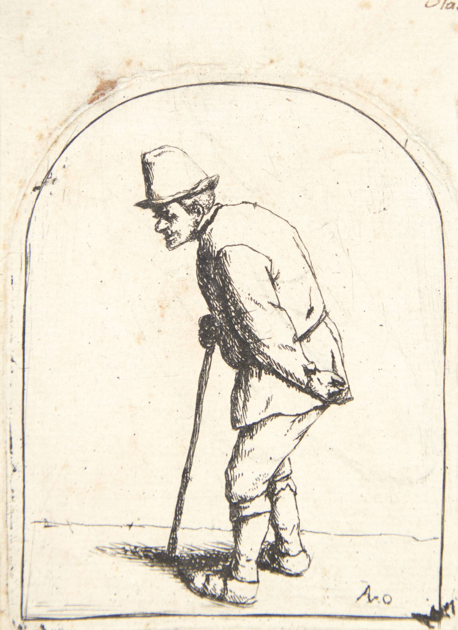 Bonde med krum ryg, Adriaen van Ostade, 1675