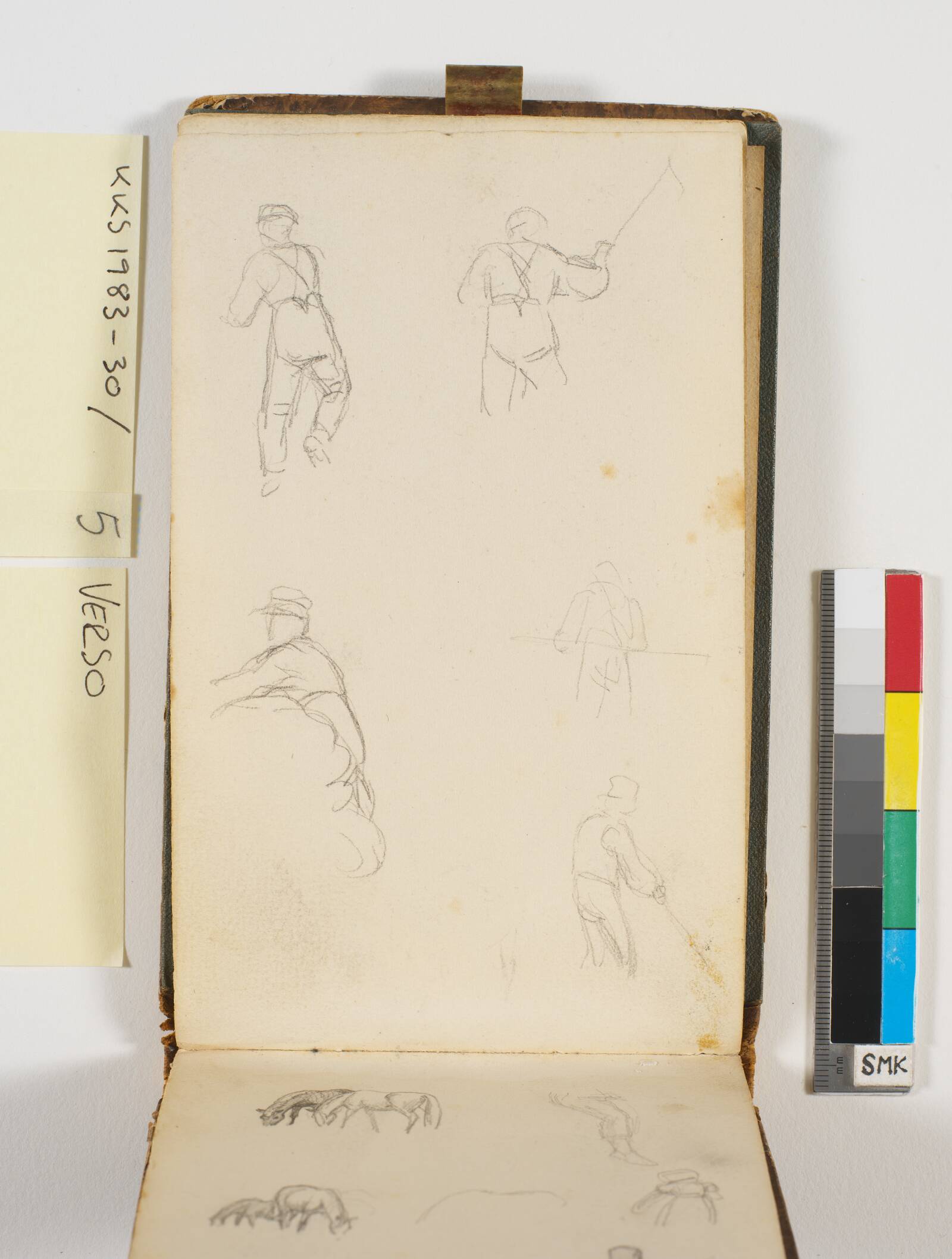 Skitser af markarbejdere, P.C. Skovgaard, 1848