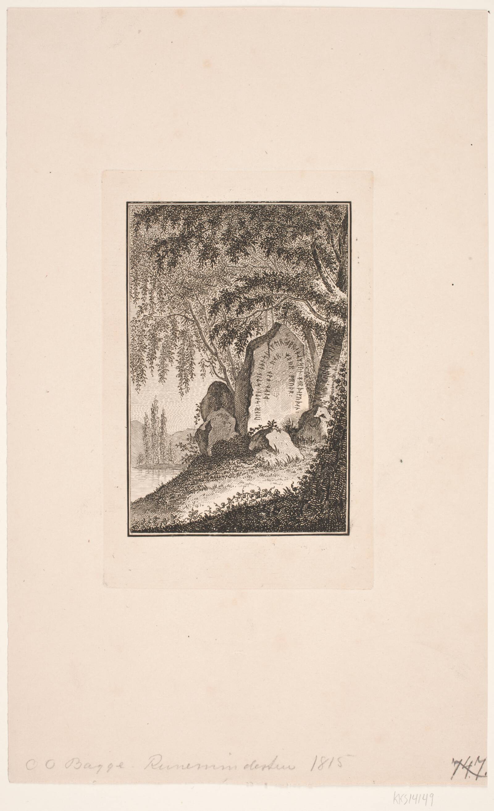 Runemindesten, Oluf Olufsen Bagge, 1815