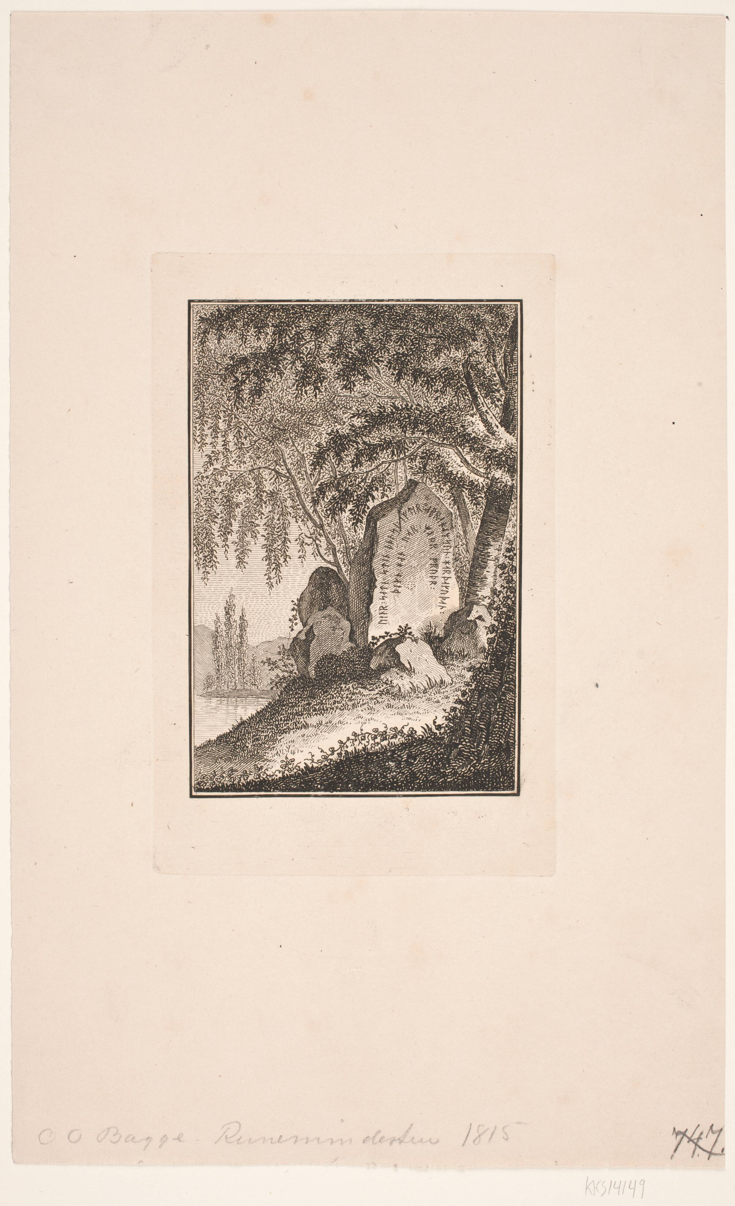 Runemindesten, Oluf Olufsen Bagge, 1815