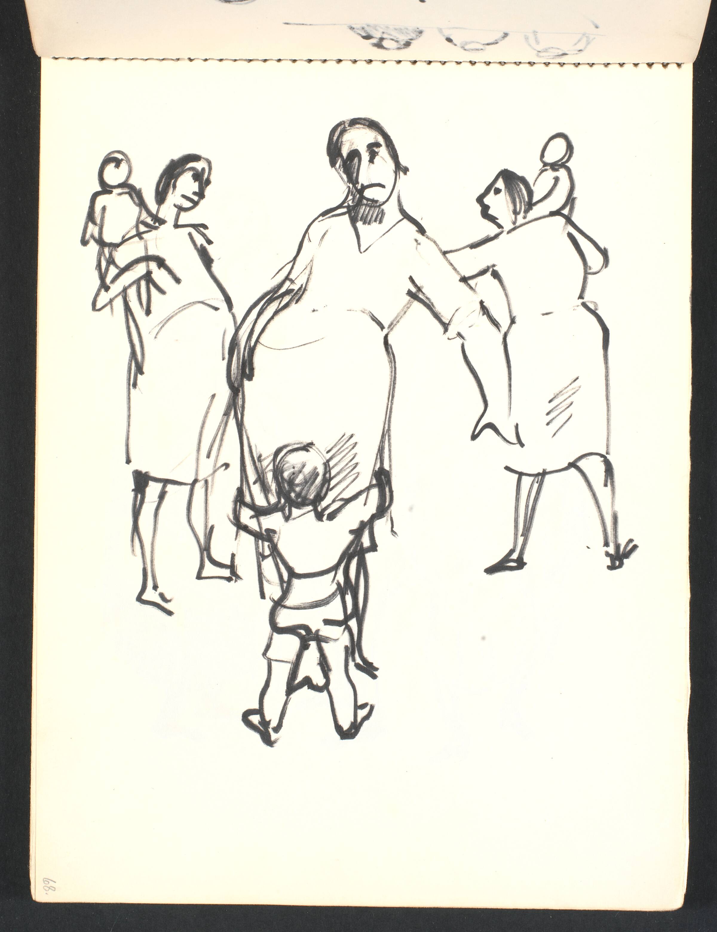 Kvinder med børn, Gottfred Eickhoff, 1952