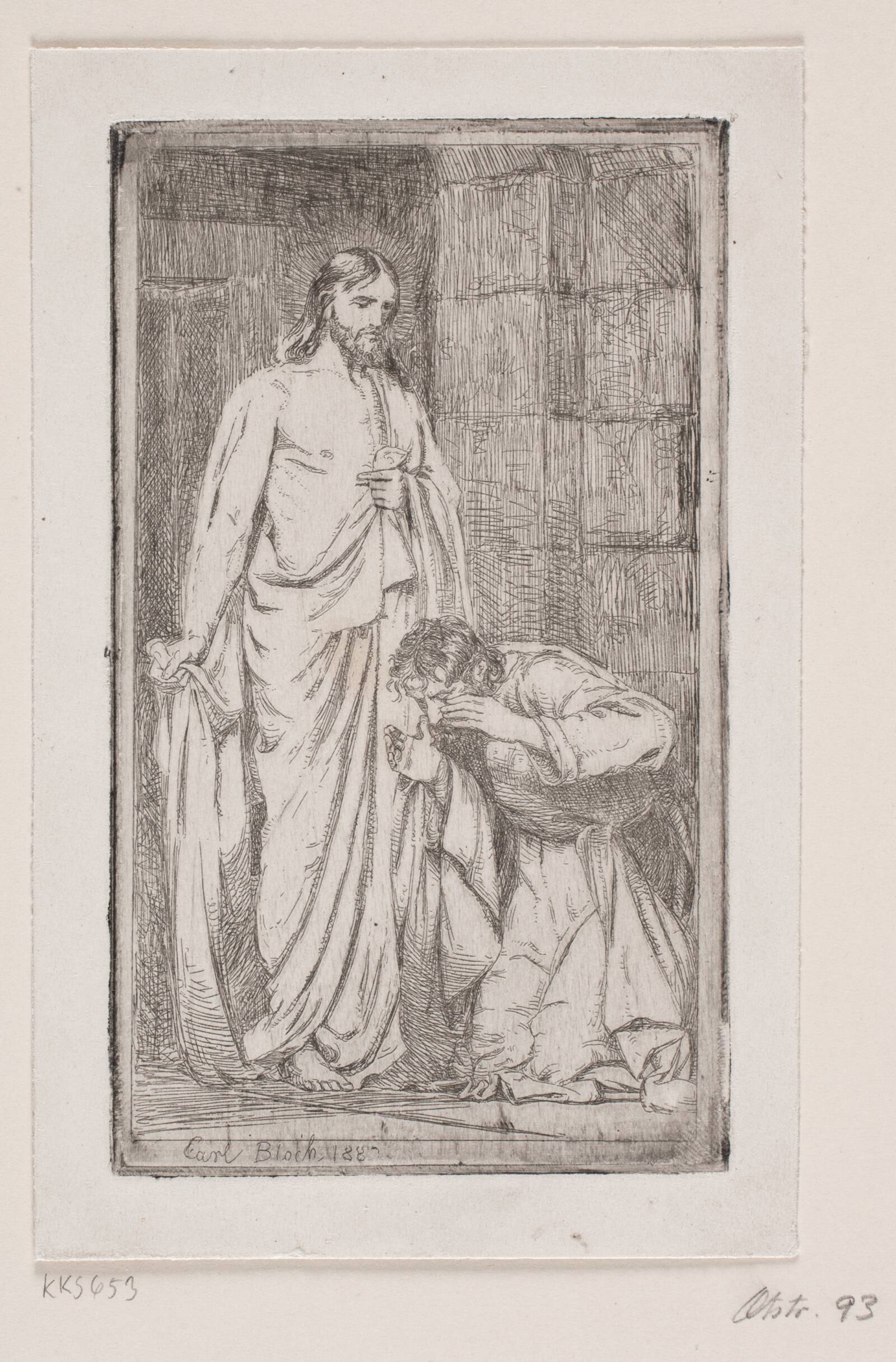Kristus og den vantro Thomas, Carl Bloch, 1882