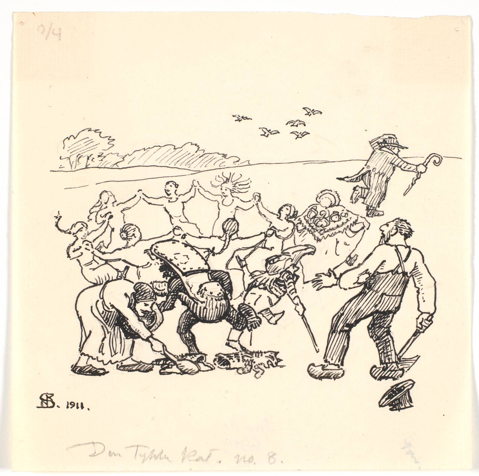 Den tykke kat, Niels Skovgaard, 1911