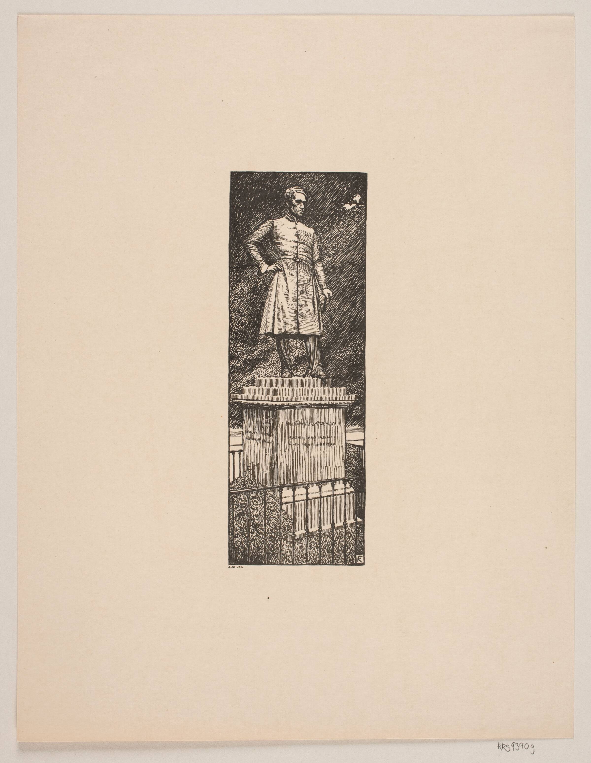 H.V. Bissens Statue af Frederik 6. i Frederiksberg Have, Alexander Blom, 1913
