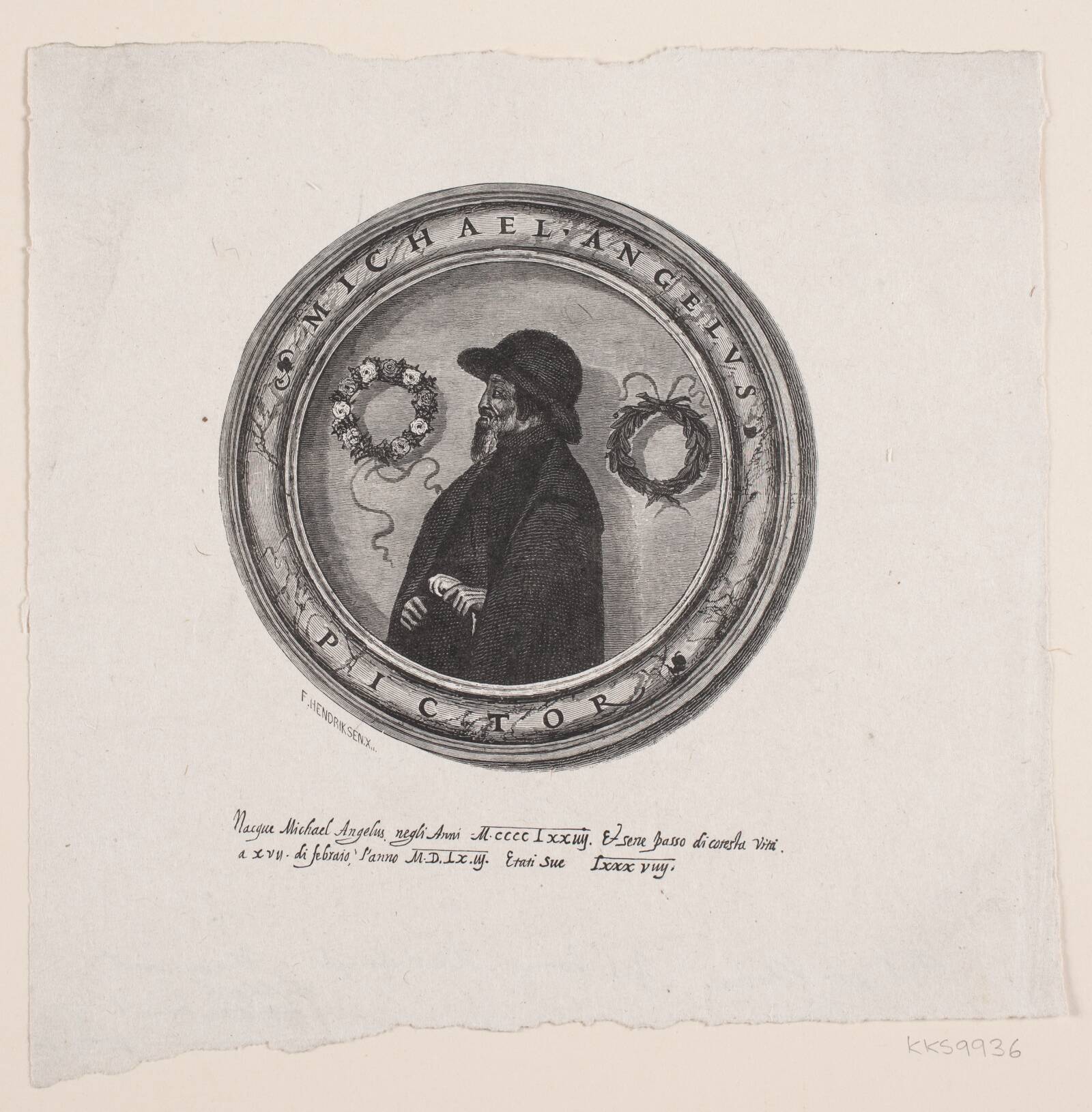 Portræt af Michelangelo, Ubekendt, 1870-1883