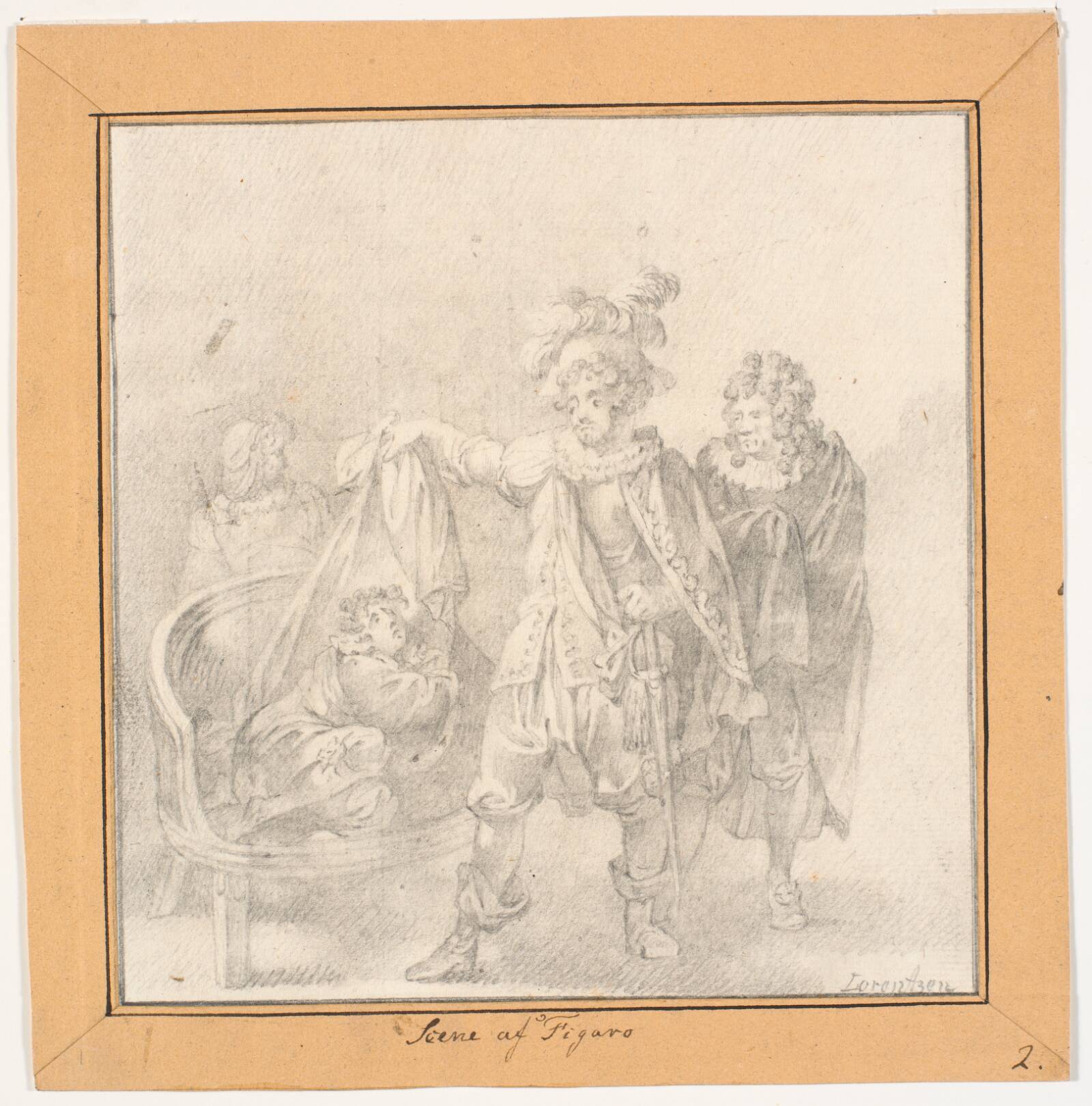 Scene af "Figaros bryllup", C.A. Lorentzen, 1780-1781
