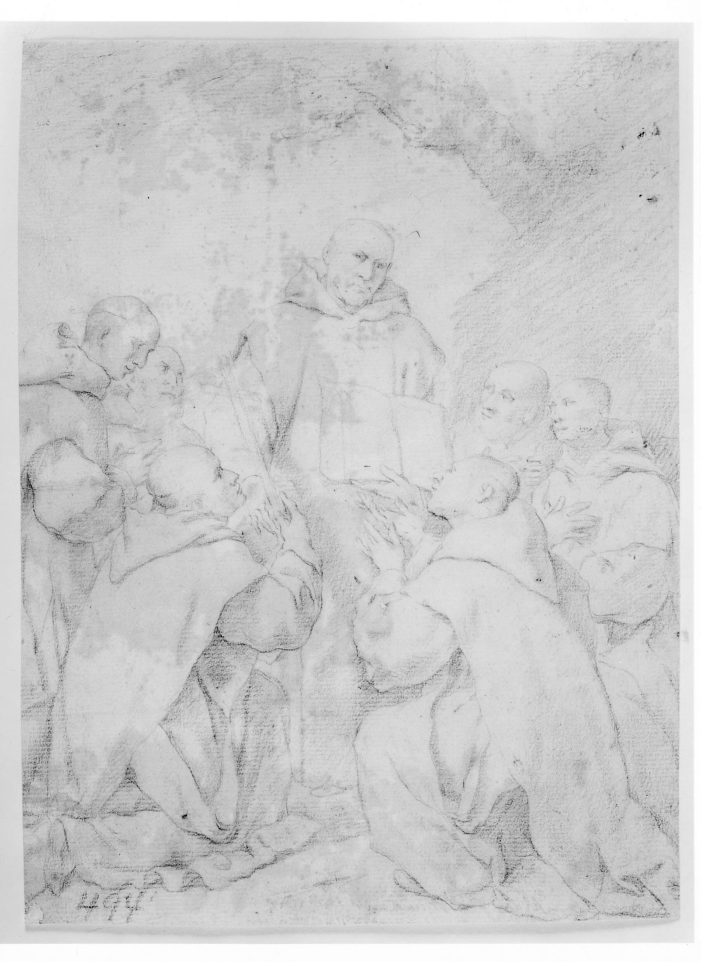 St. Bruno overgiver carteuserordenens regler til sine ordensbrødre, Massimo Stanzione, 1630-1631