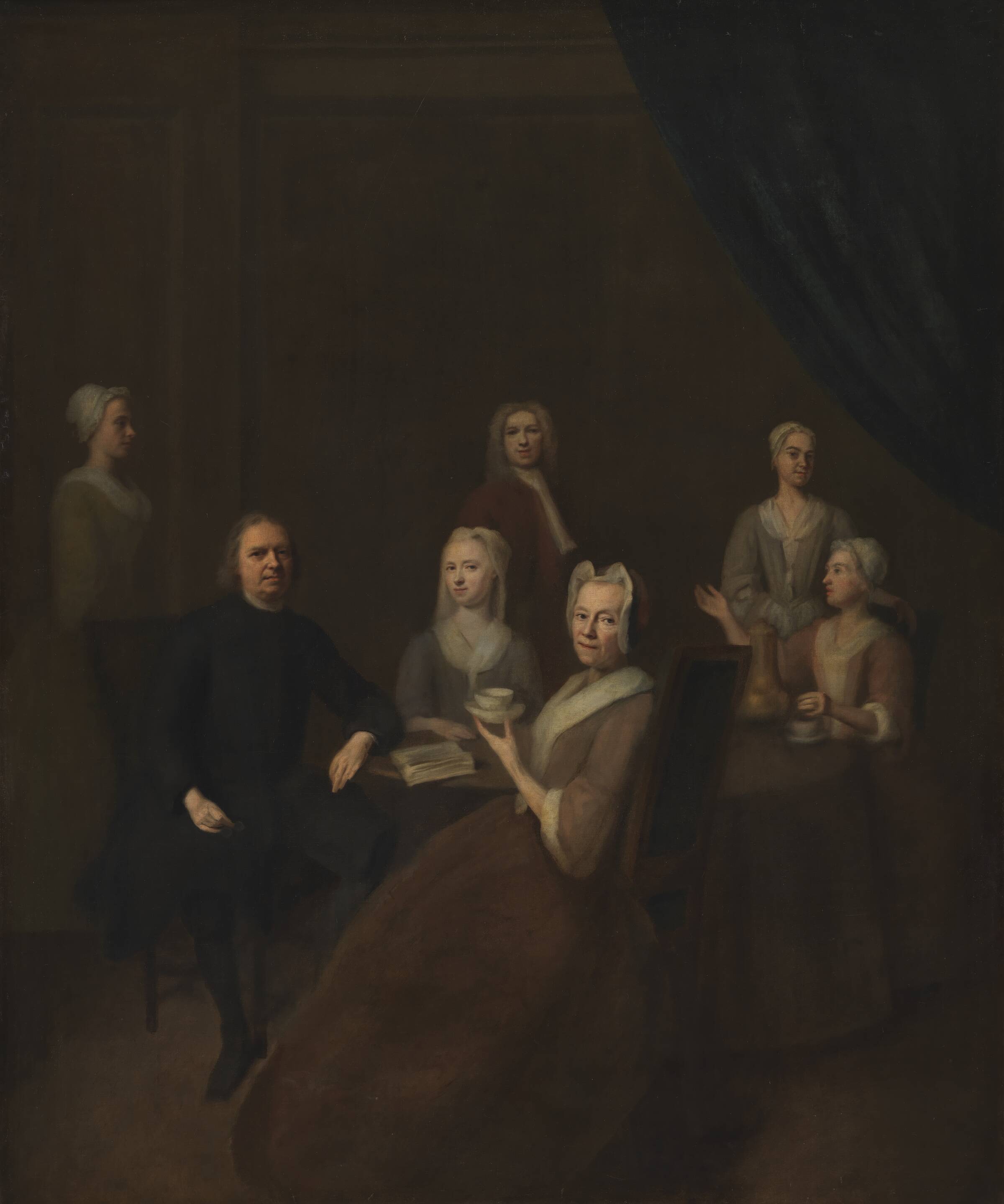 Kunstnerens svigerforældre og nogle af deres børn, Balthasar Denner, 1700-1749