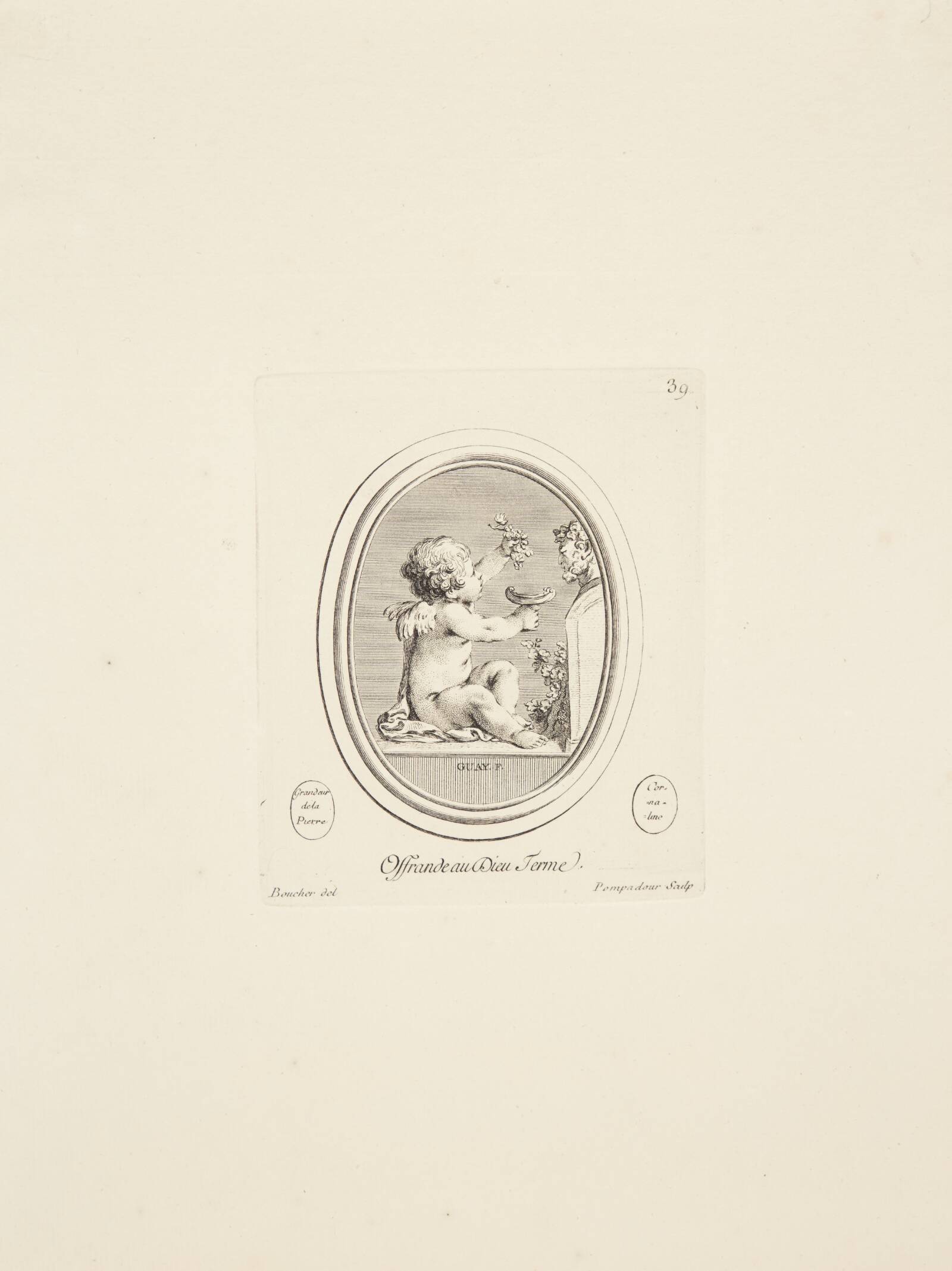 Offer til guden Terminus, Madame de Pompadour, 1753-1757