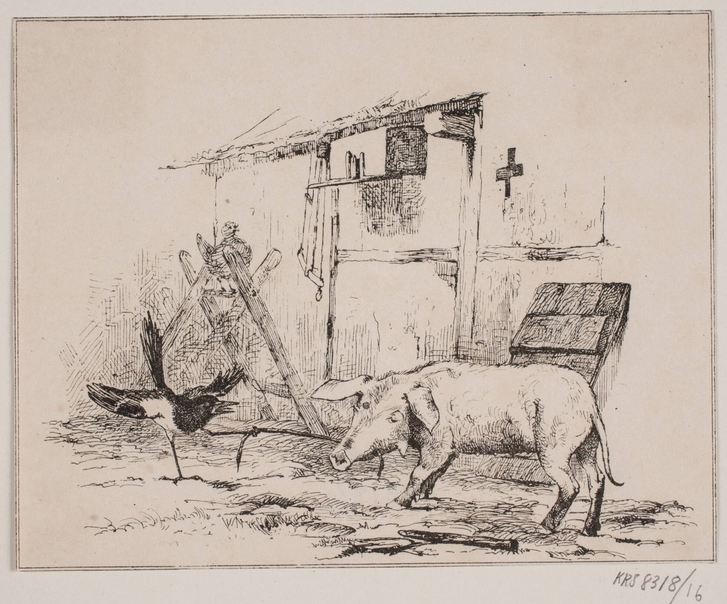 Skaden og grisen, Adolph Kittendorff, 1845