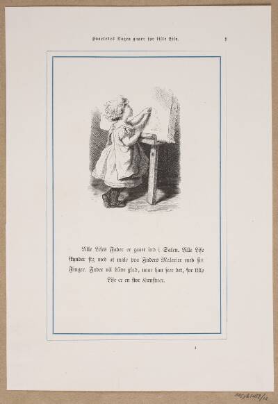 Illustration til "Hvorledes Dagen gaaer for Lille Lise"