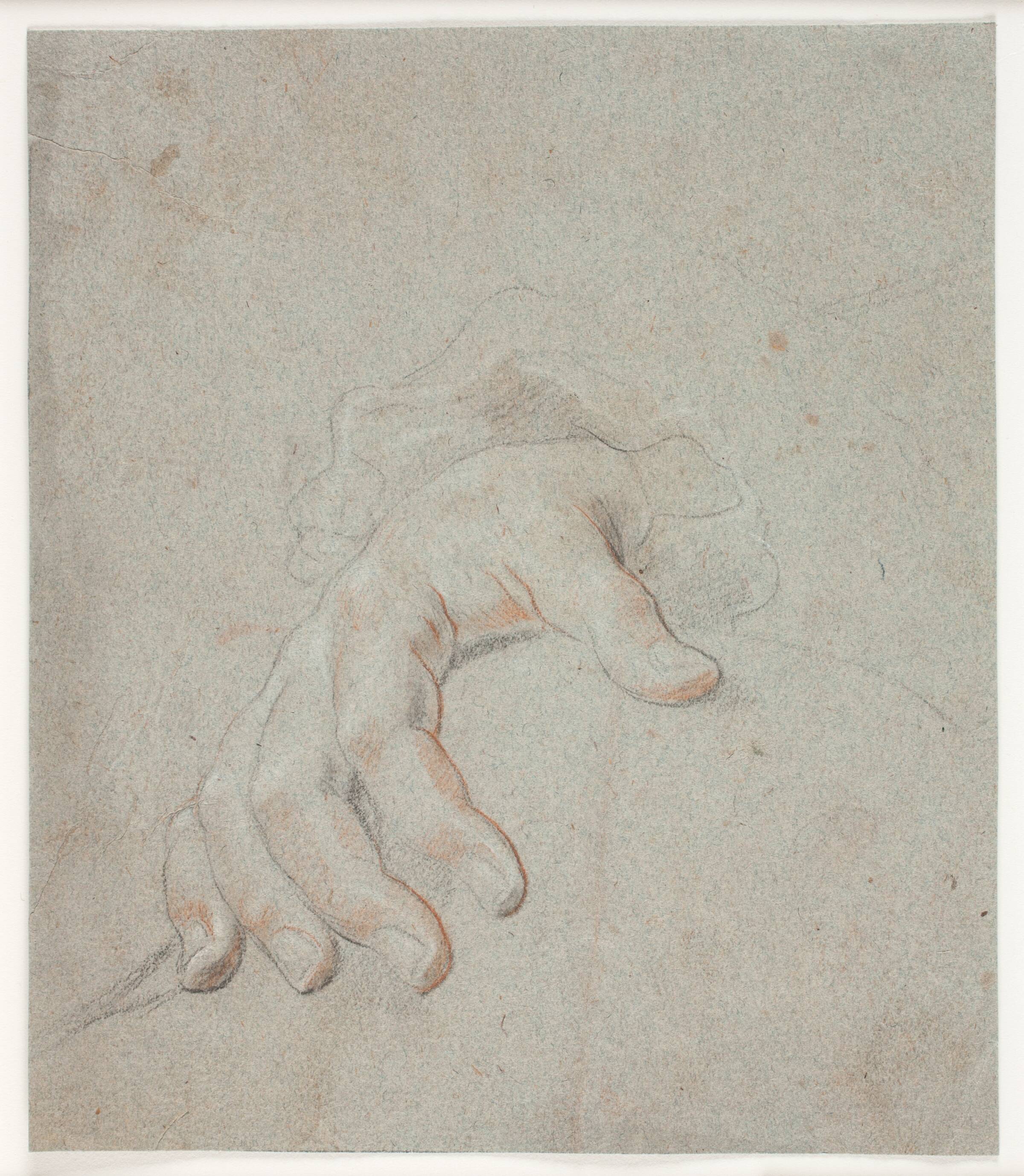 Studie af en hånd, Hendrik Krock, 1671-1738