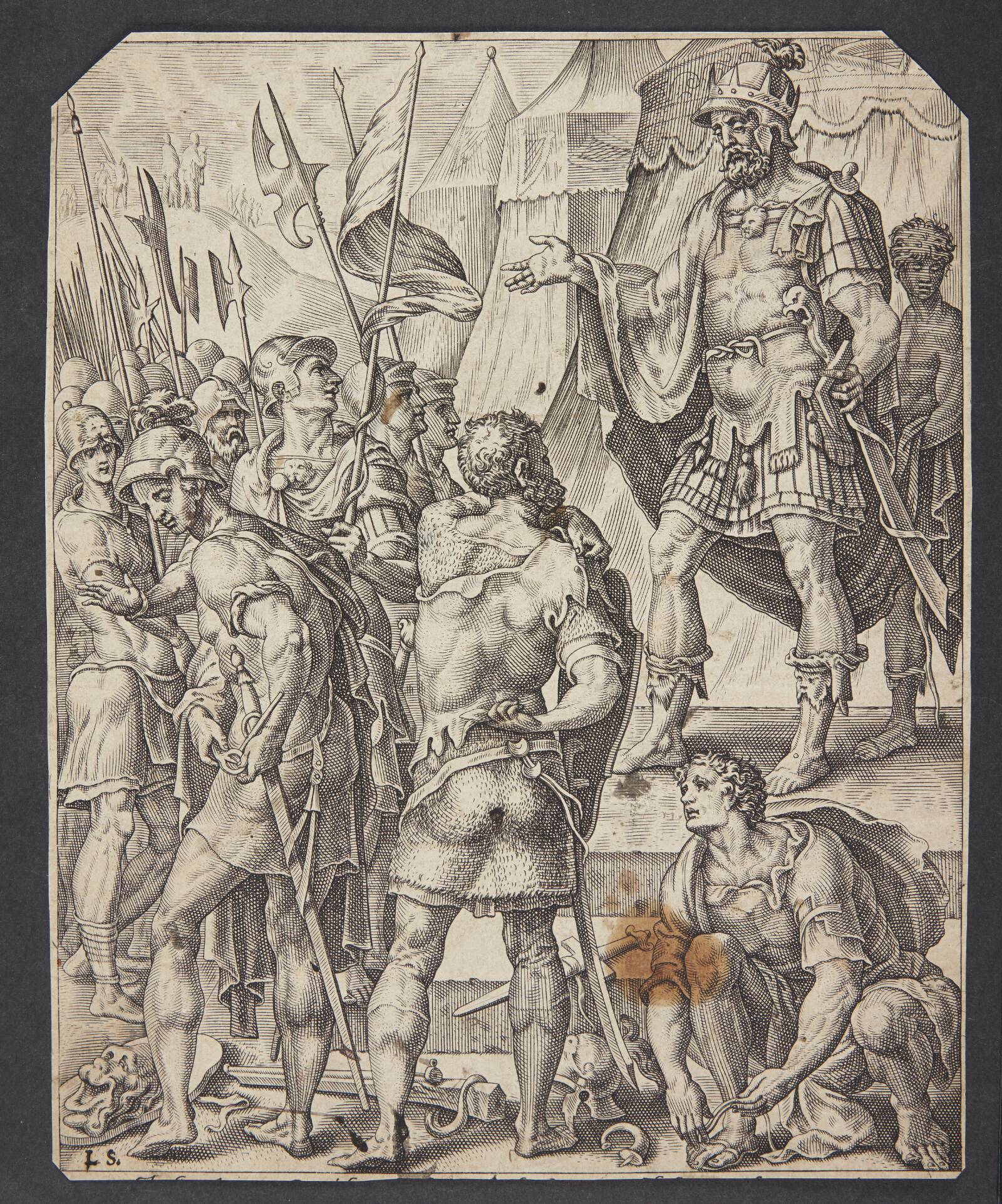 David bevæbner sine mænd, Ubekendt, 1555