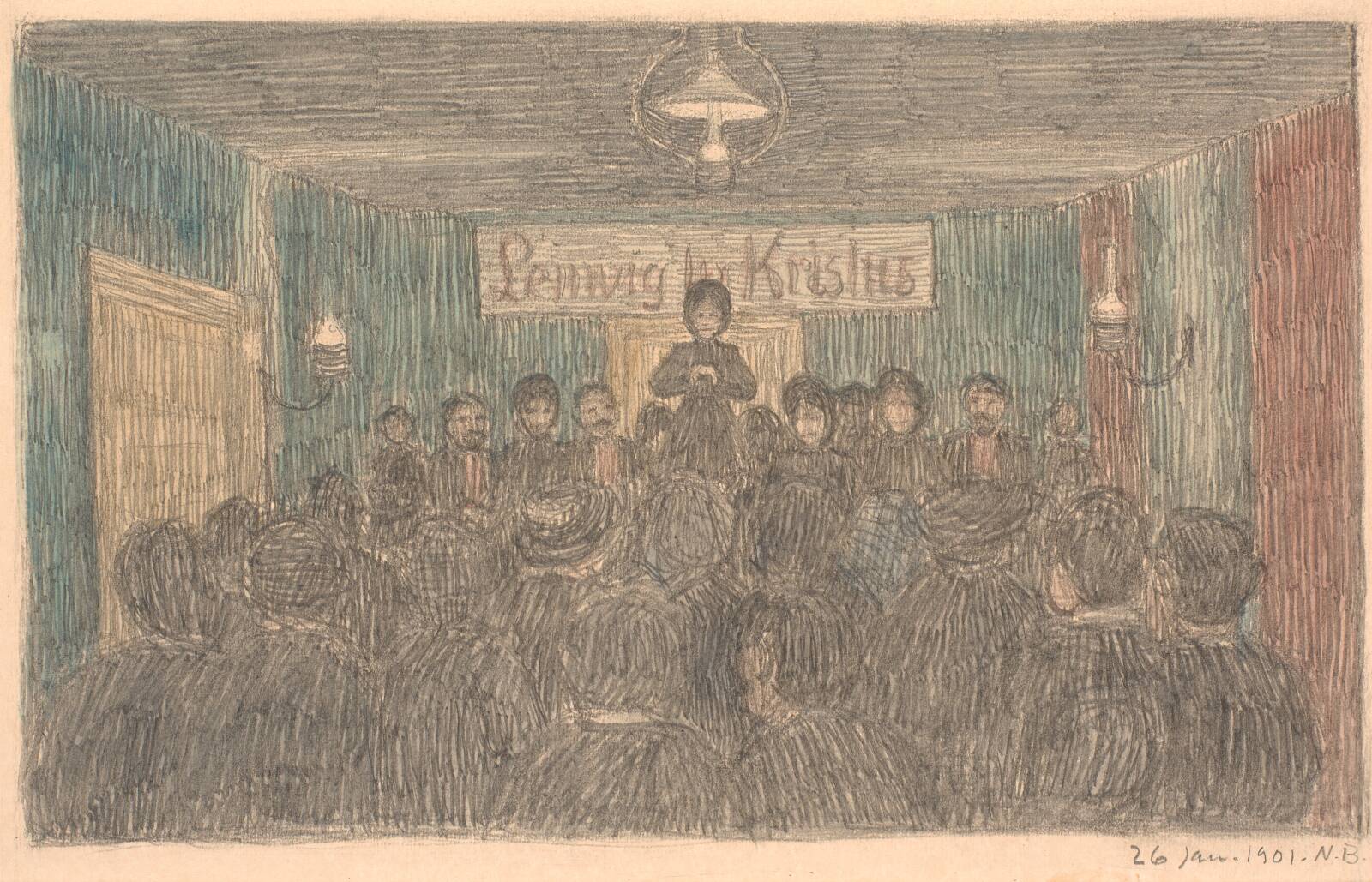 Vækkelsesmøde i Lemvig, Niels Bjerre, 1901