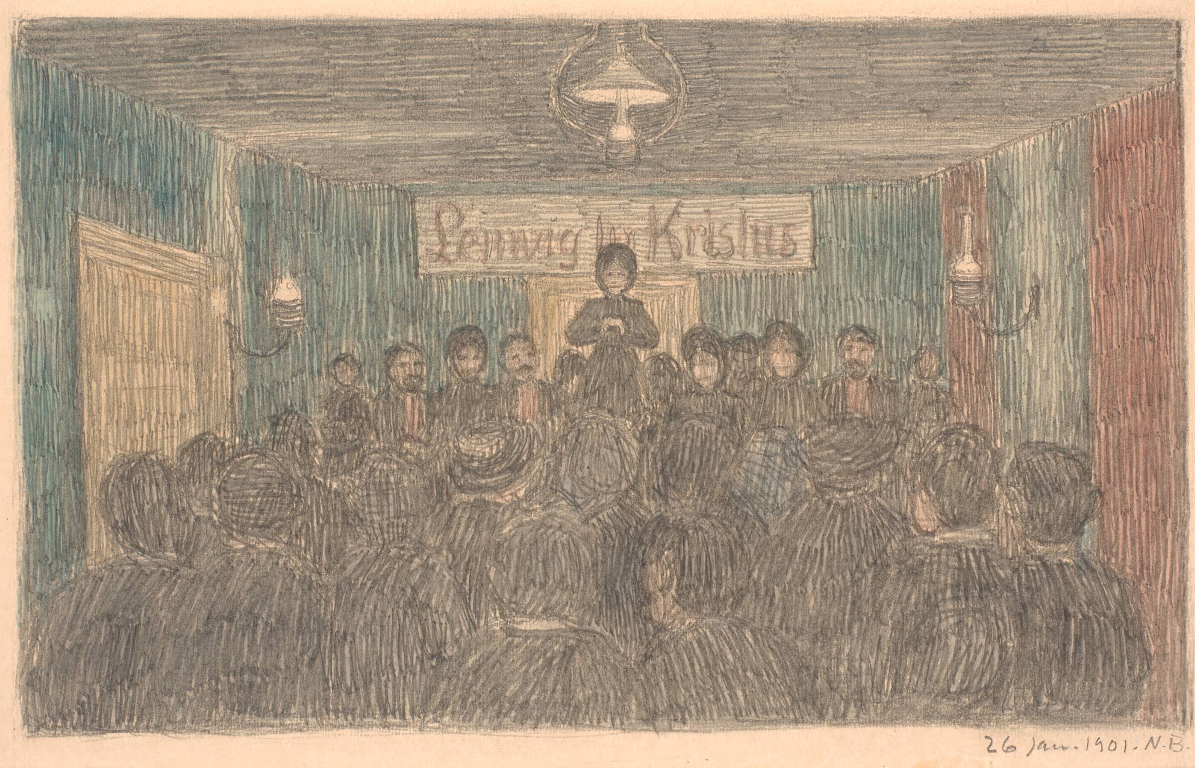 Vækkelsesmøde i Lemvig, Niels Bjerre, 1901