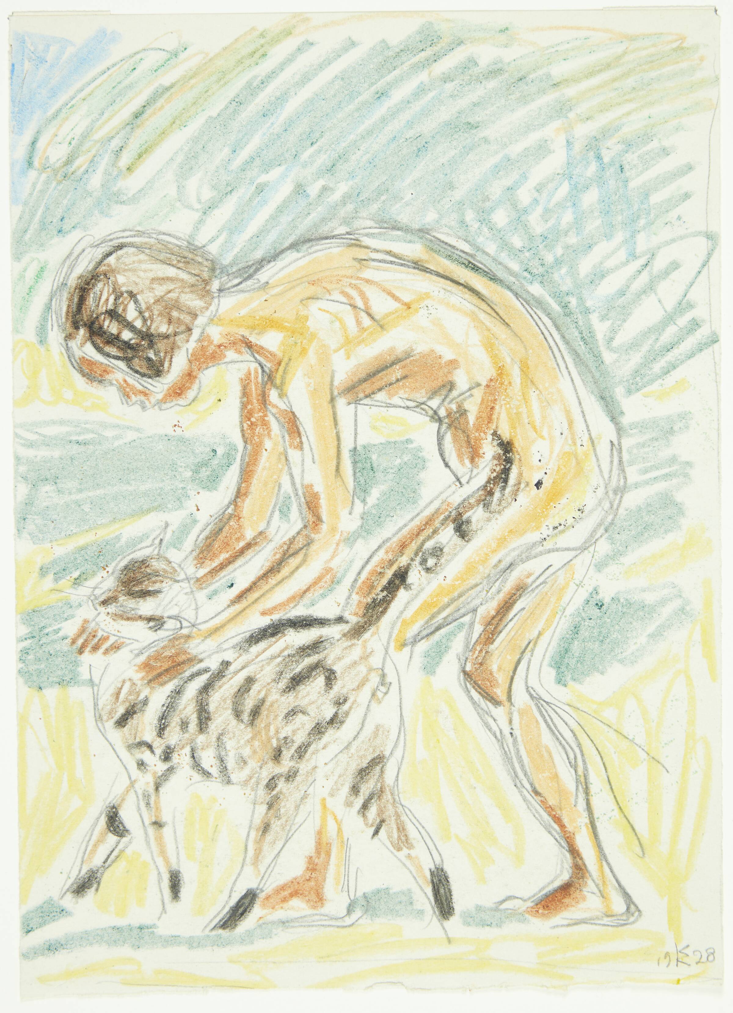 Dreng med kat, Knud Kyhn, 1928