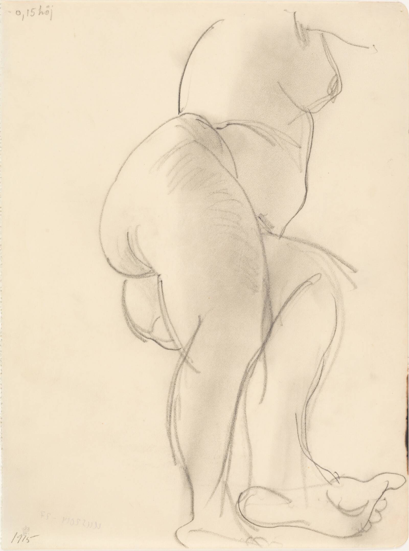 Kvindelig model, liggende, J.A. Jerichau, 1915
