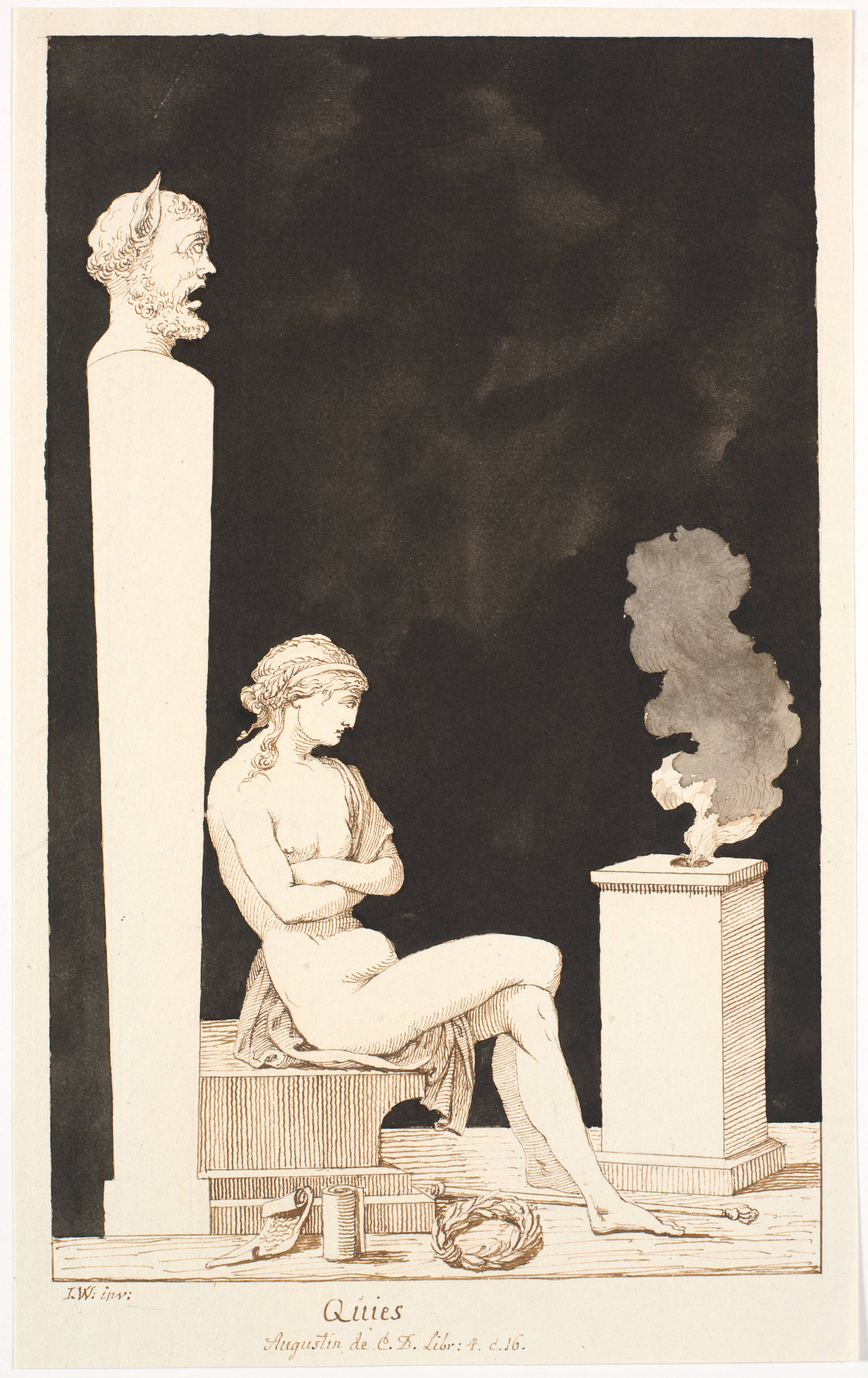 "Quies / Augustin de C.D. Libr: 4.c.16", Johannes Wiedewelt, 1731-1803