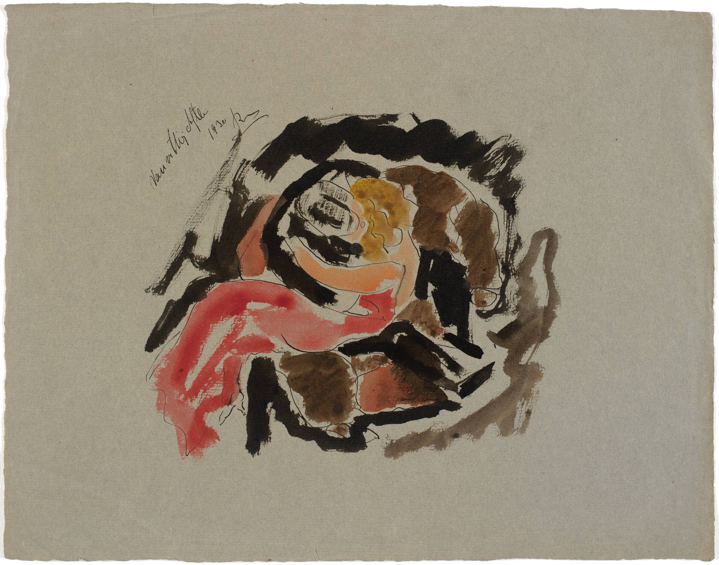 "Vanvittig aften" i Studenterforeningen. (Et par, der kysses), Richard Mortensen, 1930