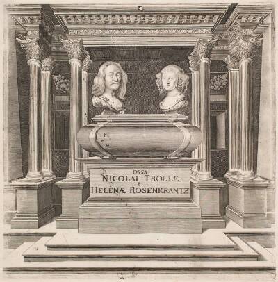 Niels Trolle og Helle Rosenkrantz. Mindeblad