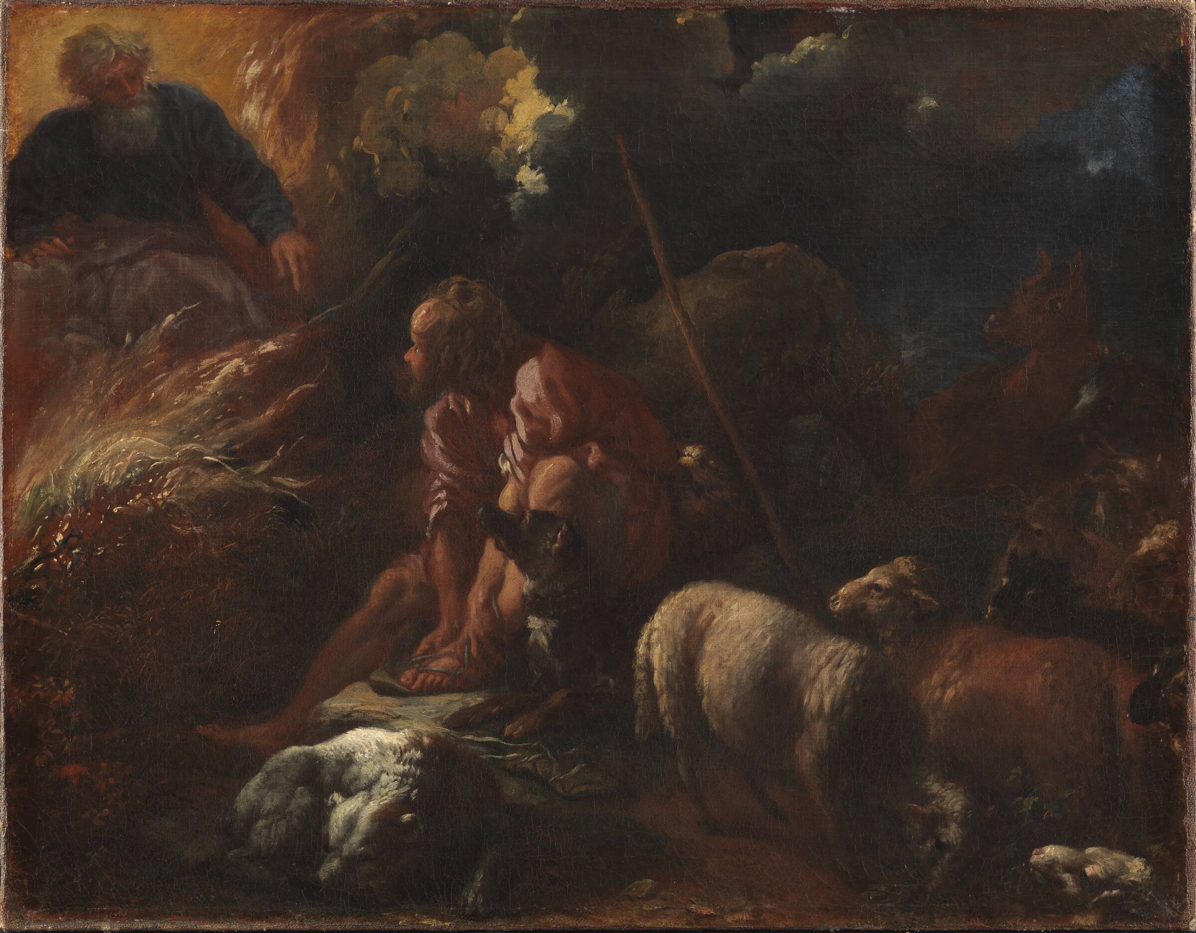 Moses og den brændende tornebusk, Lieven Mehus, 1645-1691