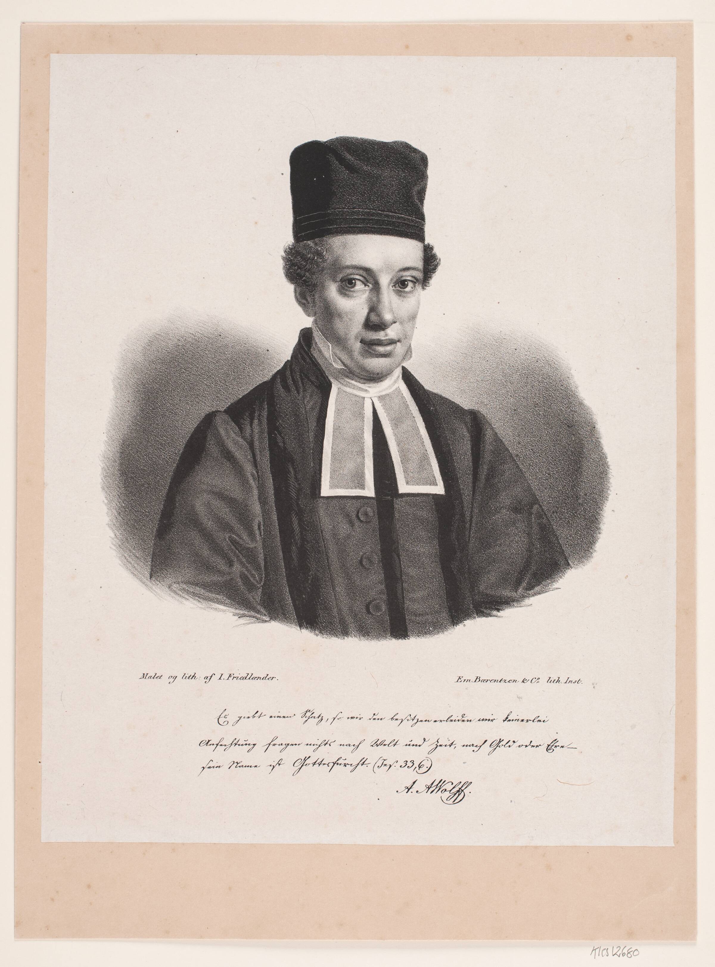 Dr. A. A. Wulff, Julius Friedlænder, 1809-1875
