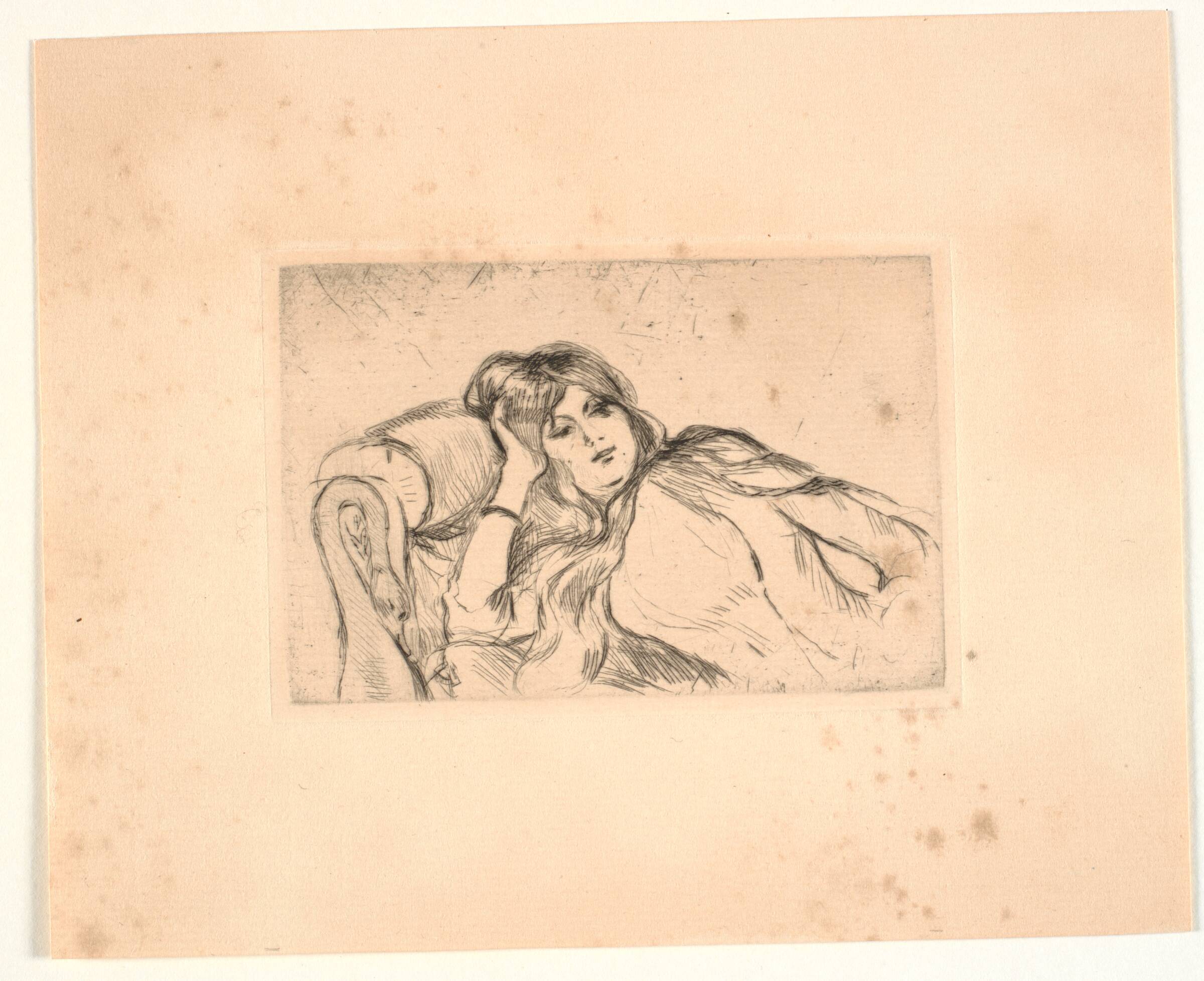 Kvinde liggende på en sofa (Jeanne-Marie), Berthe Morisot, 1885-1888