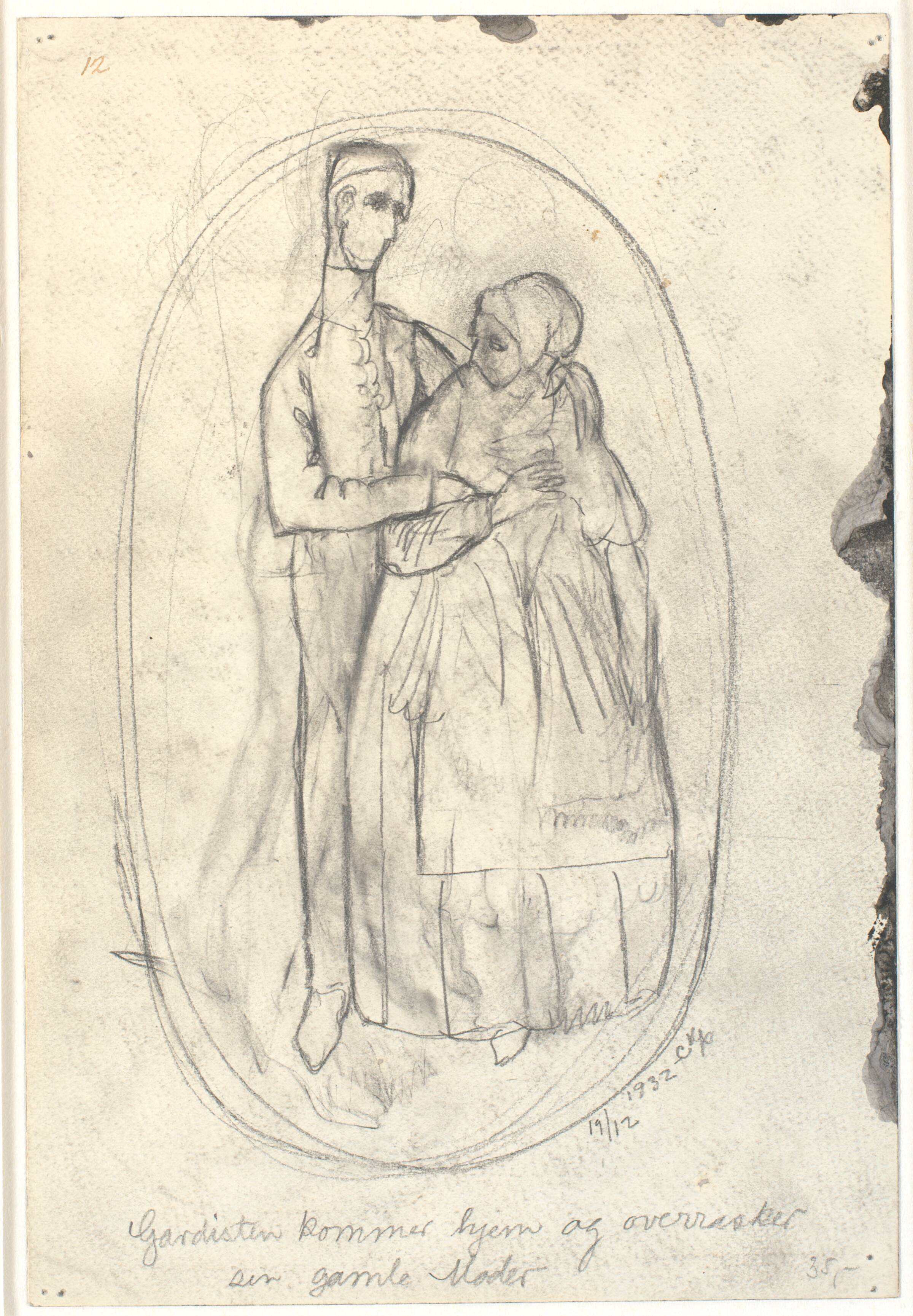 Gardisten kommer hjem., Christian Kongstad Petersen, 1932