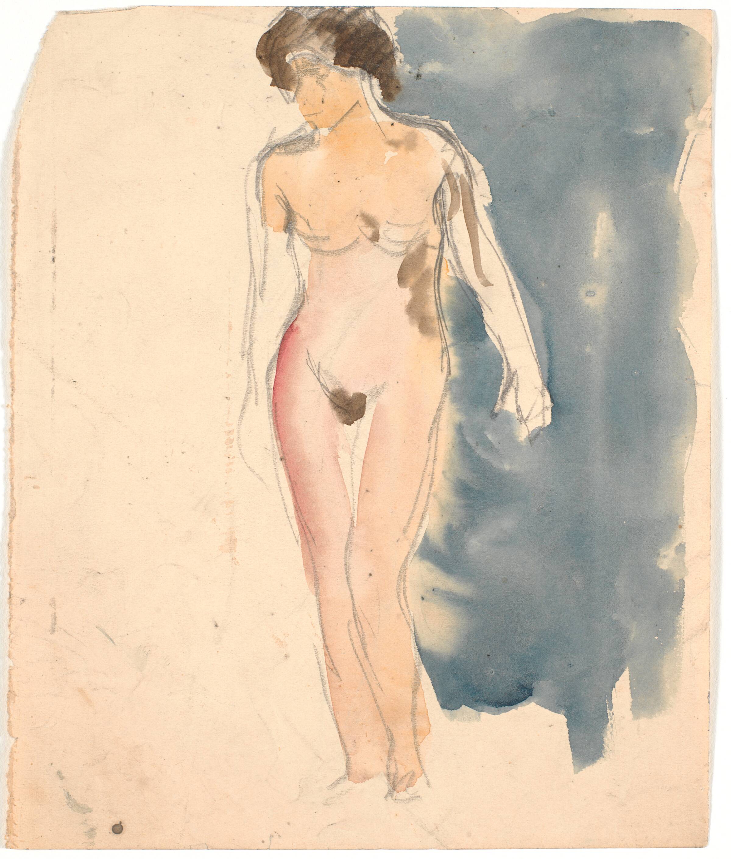 Stående kvindelig model, Isakson, Karl, 1904-1907