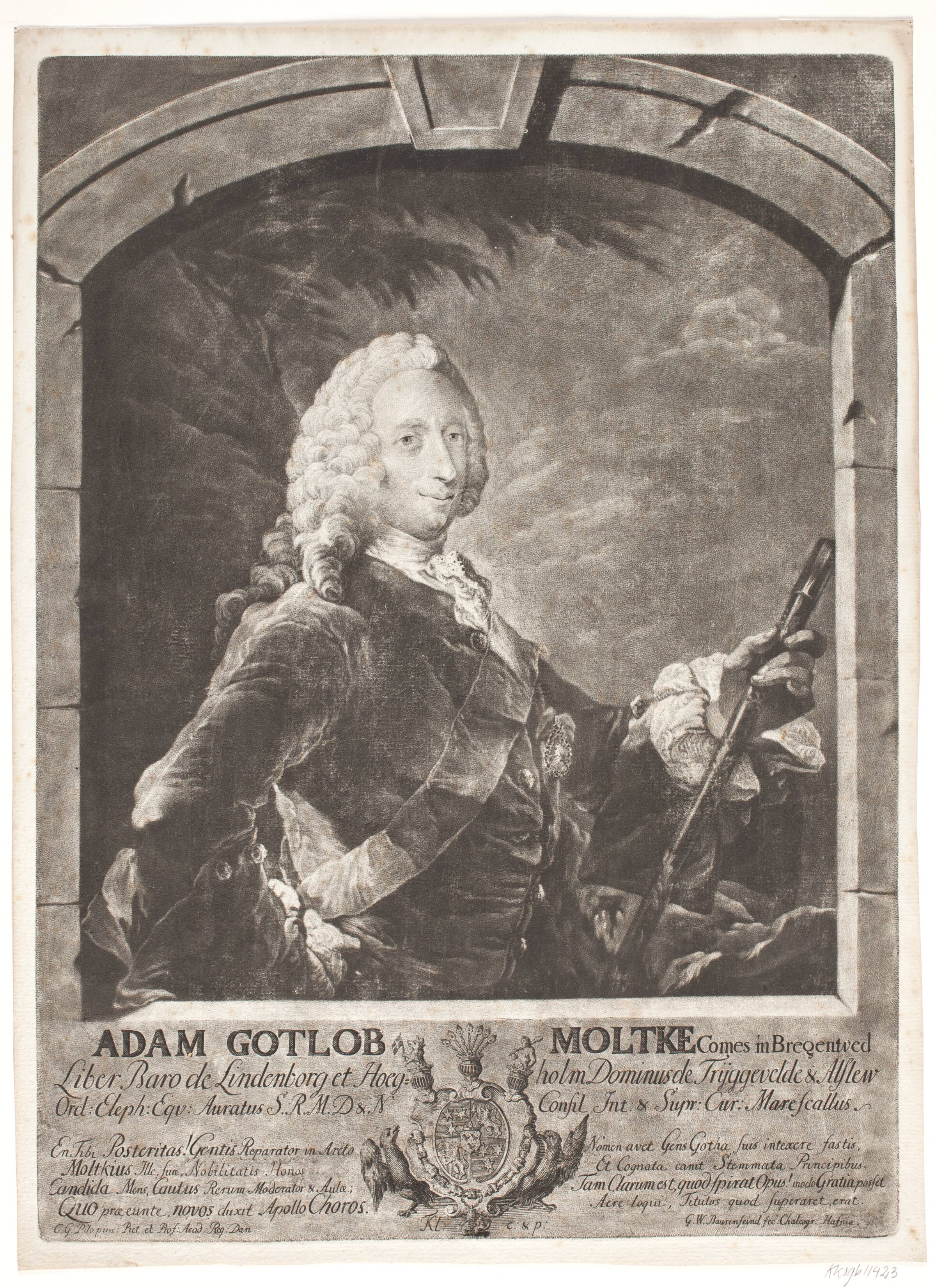 Adam Gotlob Moltke, Georg Vilhelm Baurenfeind, 1755