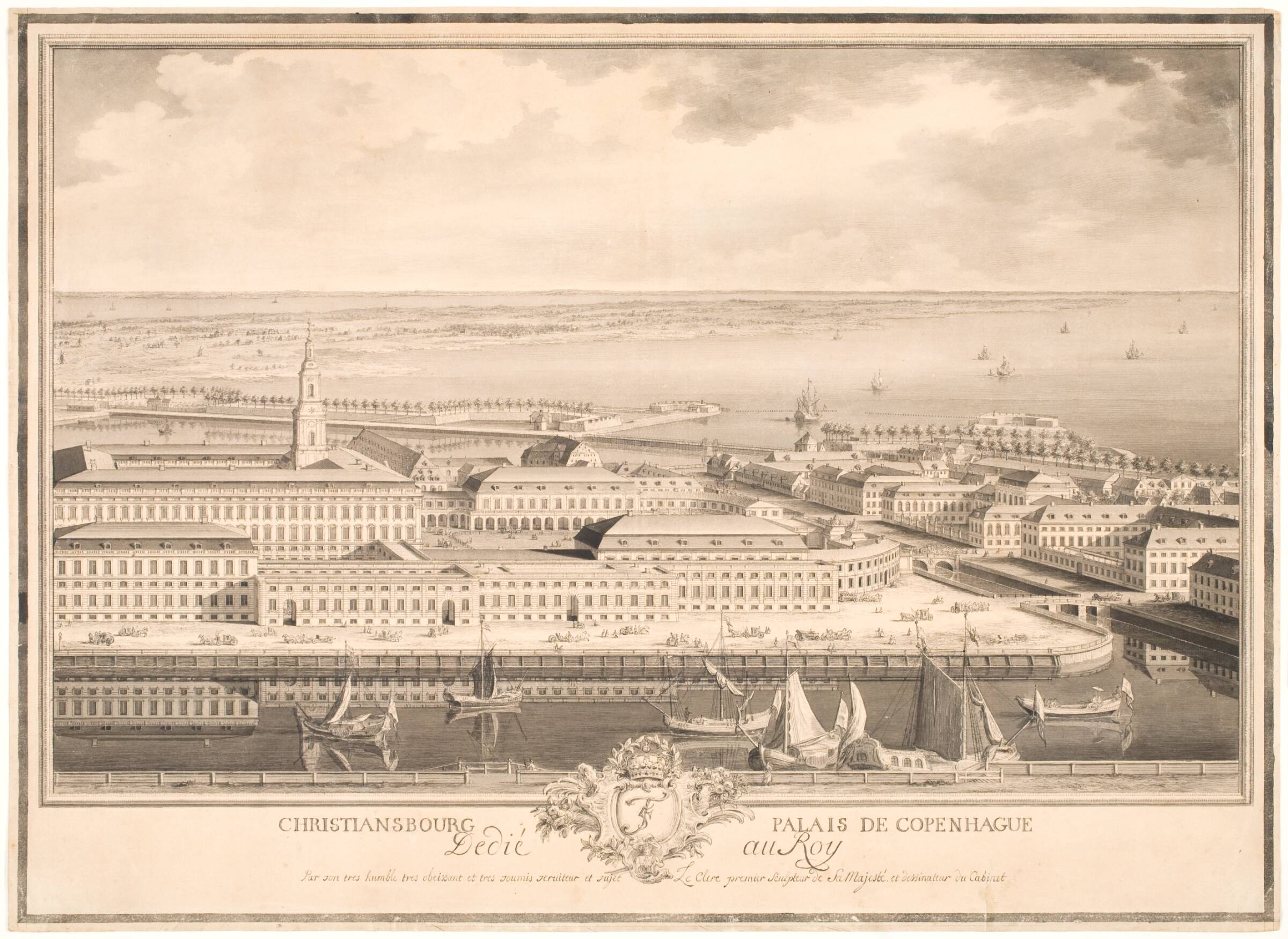 Christiansbourg Palais de Copenhague, Louis Auguste Le Clerc, 1747