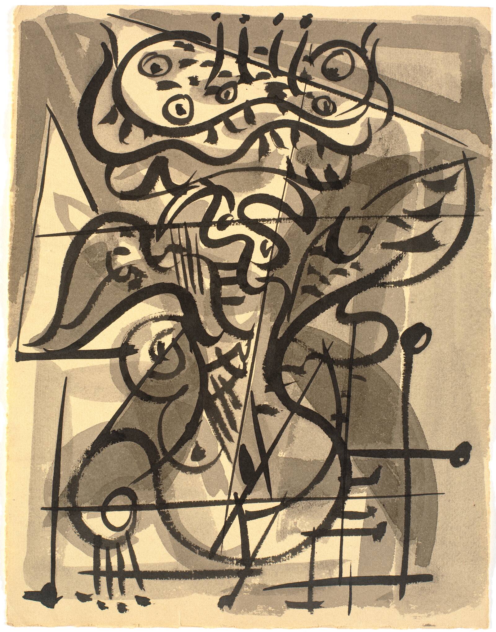 Botanisk figuration, Richard Mortensen, 1945-1948