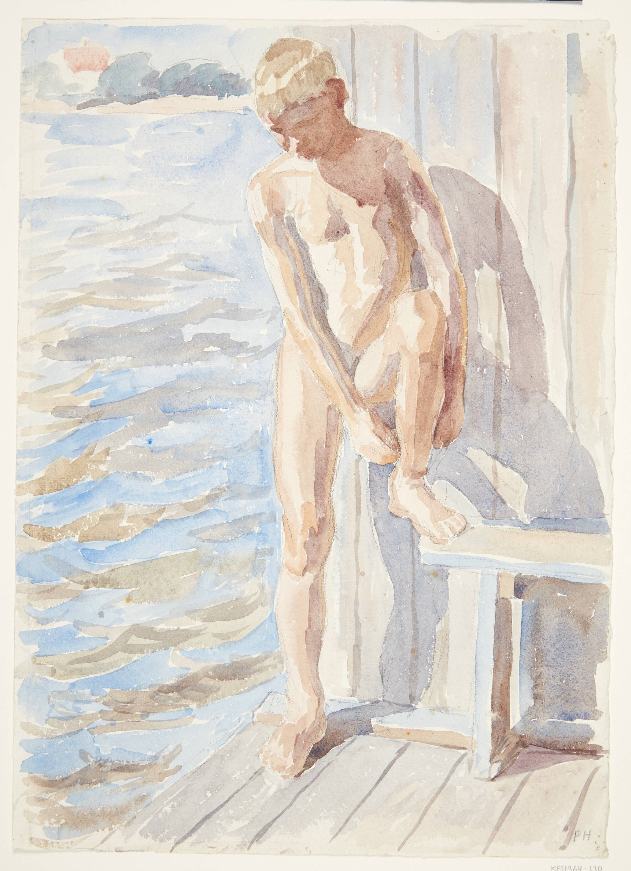Dreng efter badet, Peter Hansen, 1868-1928