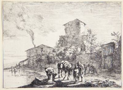 Mand med et mulæsel, Via Appia