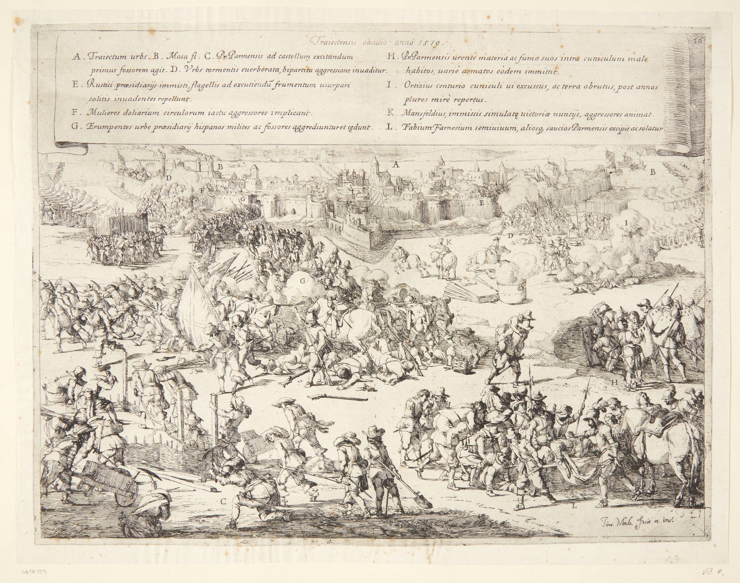 Alessandro af Parmas belejring af Maastricht, Jan Miel, 1599-1663