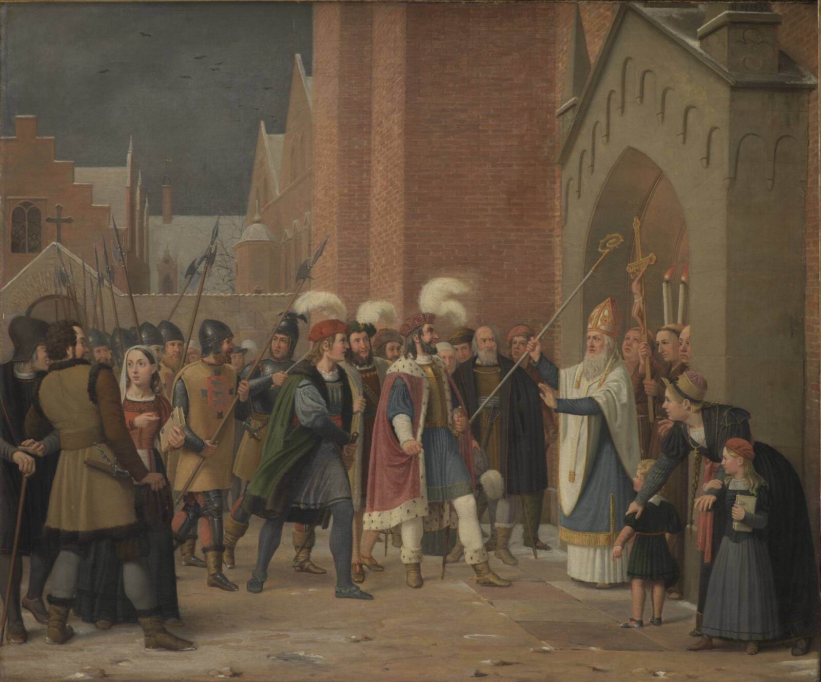Svend Estridsen and Bishop Vilhelm, by Wilhelm Marstrand, 1832