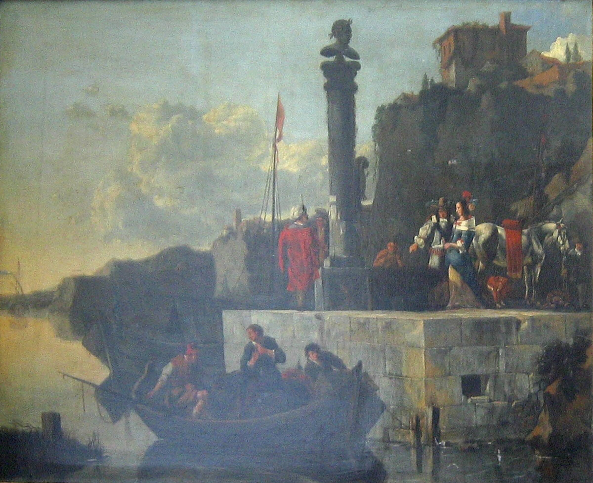 Italiensk søhavn, Nicolaes Berchem, 1635-1683