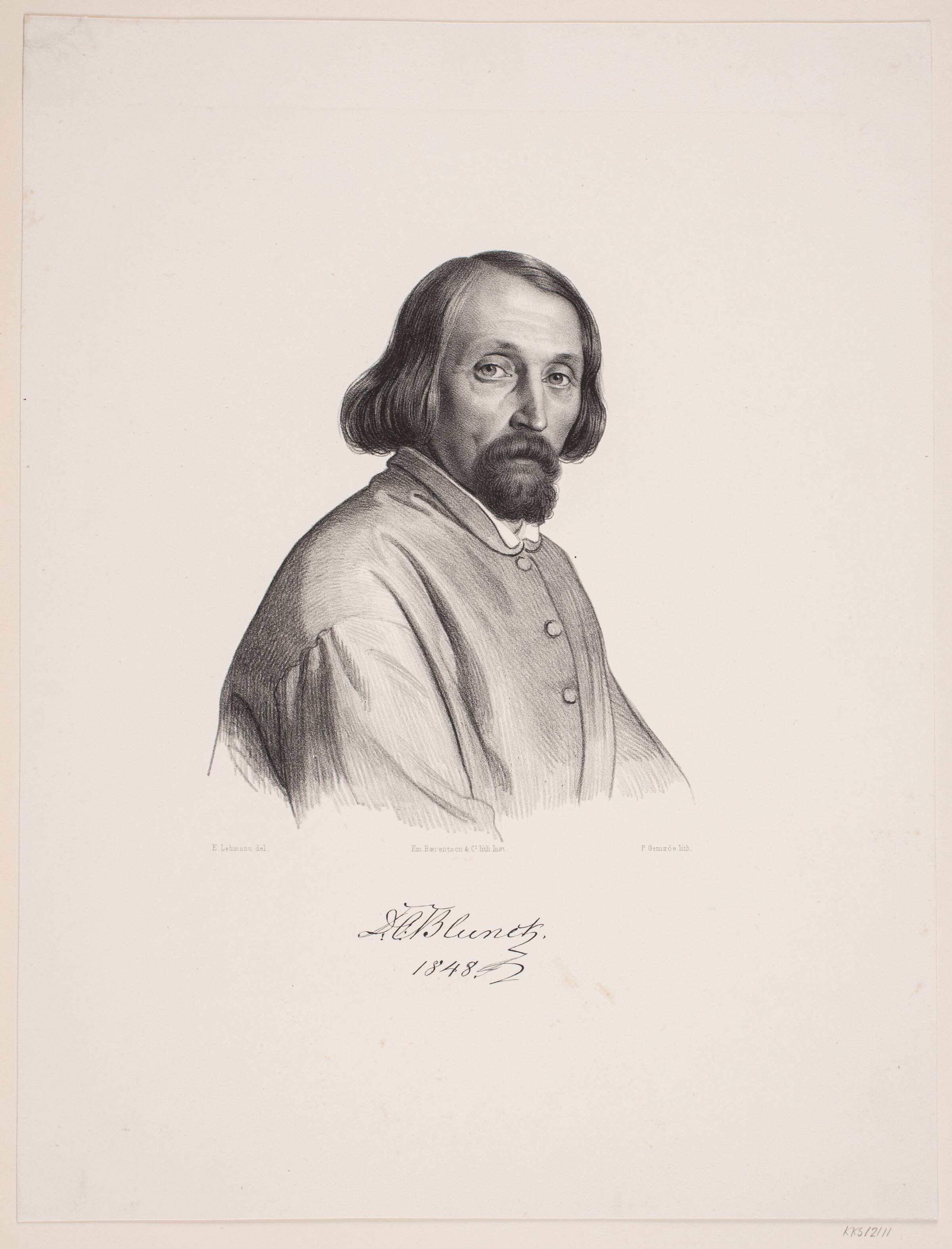 Ditlev Conrad Blunck, Peter Henrik Gemzøe, 1848