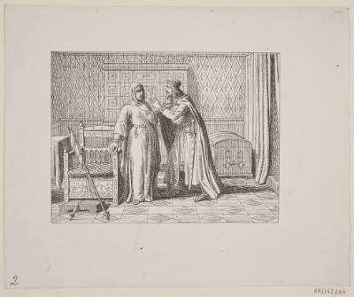 Illustration til Svend Grundtvig, "Marsk Stig: Dansk Folkevise Fra 13de Aarhundrede", 1861