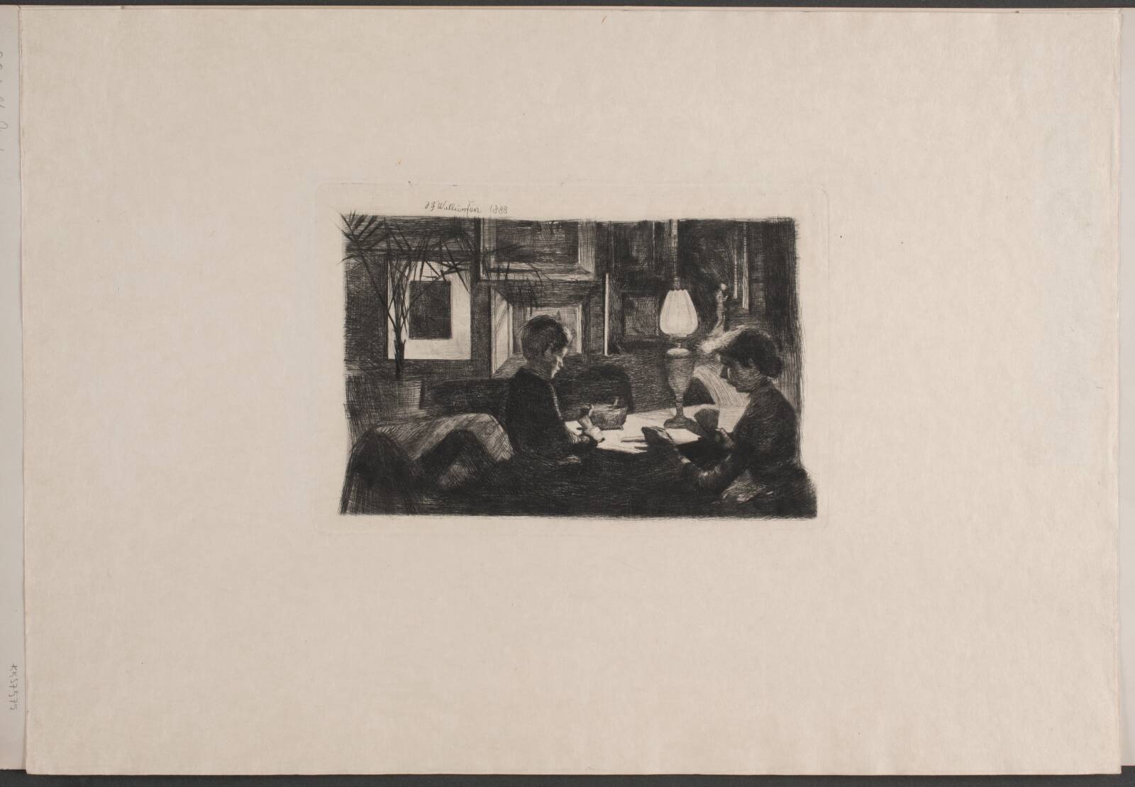 Ved lampens lys, J.F. Willumsen, 1888