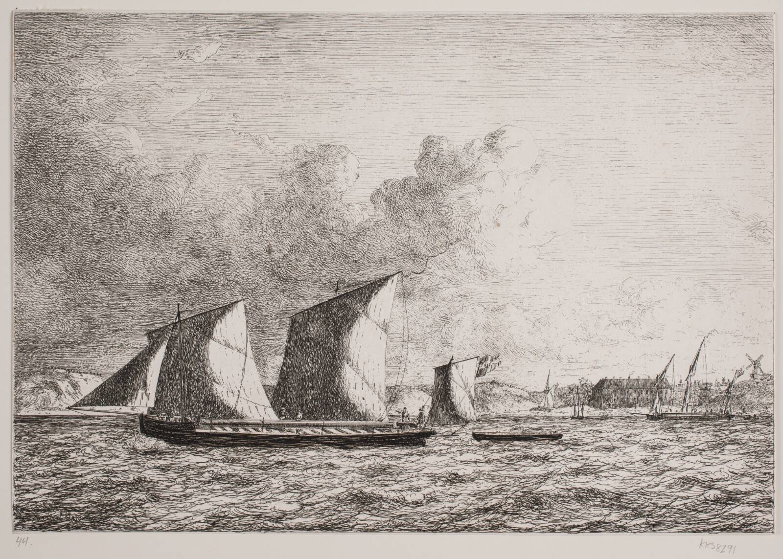 Kanonbåde under Als, Emanuel Larsen, 1849