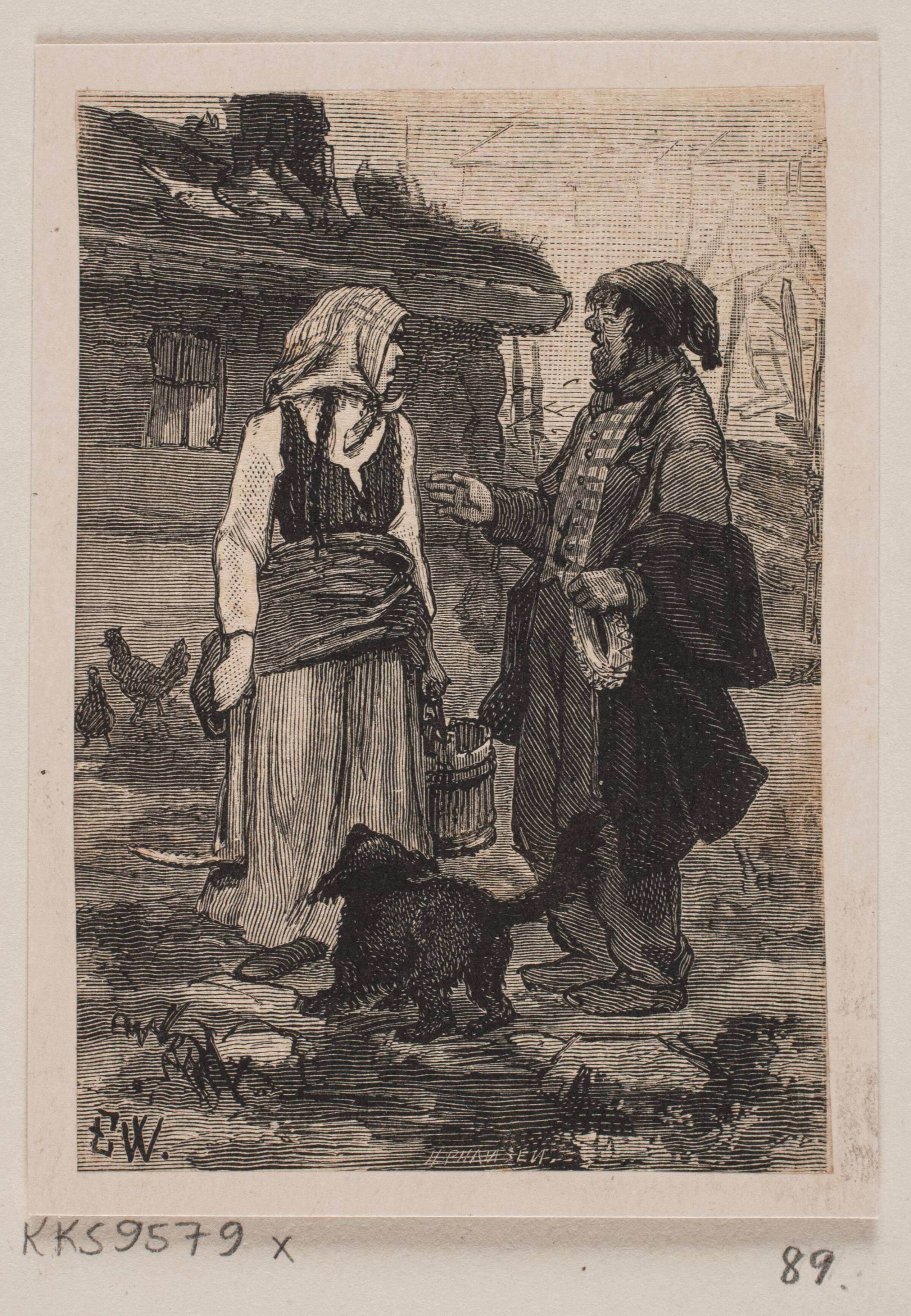 Illustration til "Kulbrænderen", H.P. Hansen, 1829-1899