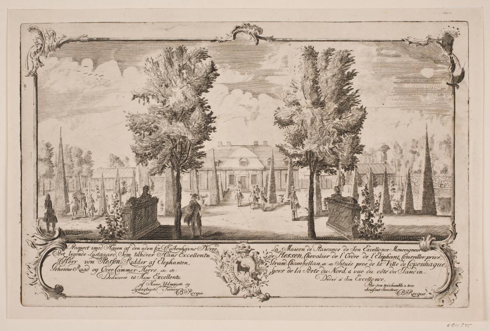 Blågård udenfor Nørreport, Bartholomæus Roque, 1740-1749