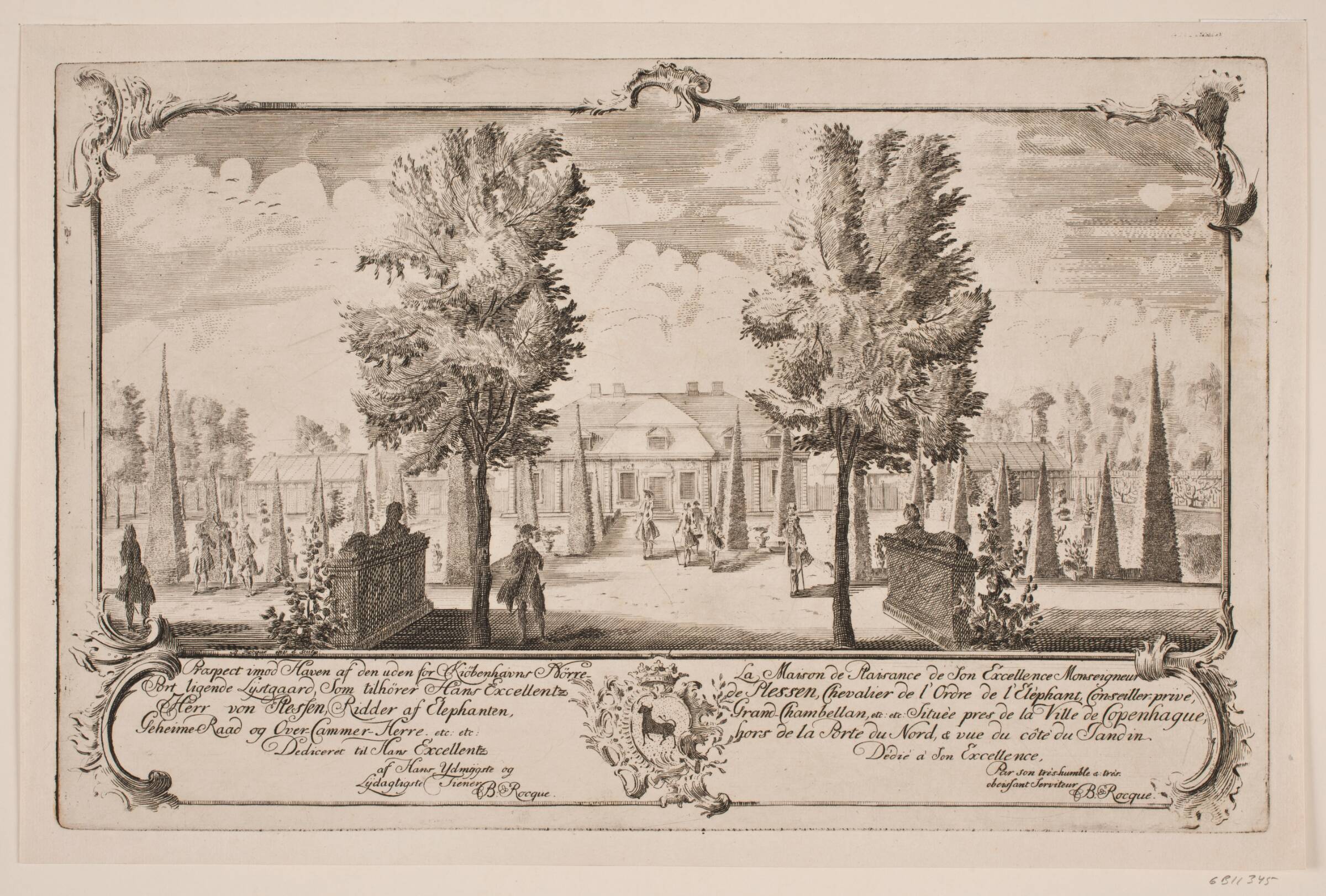 Blågård udenfor Nørreport, Bartholomæus Roque, 1740-1749