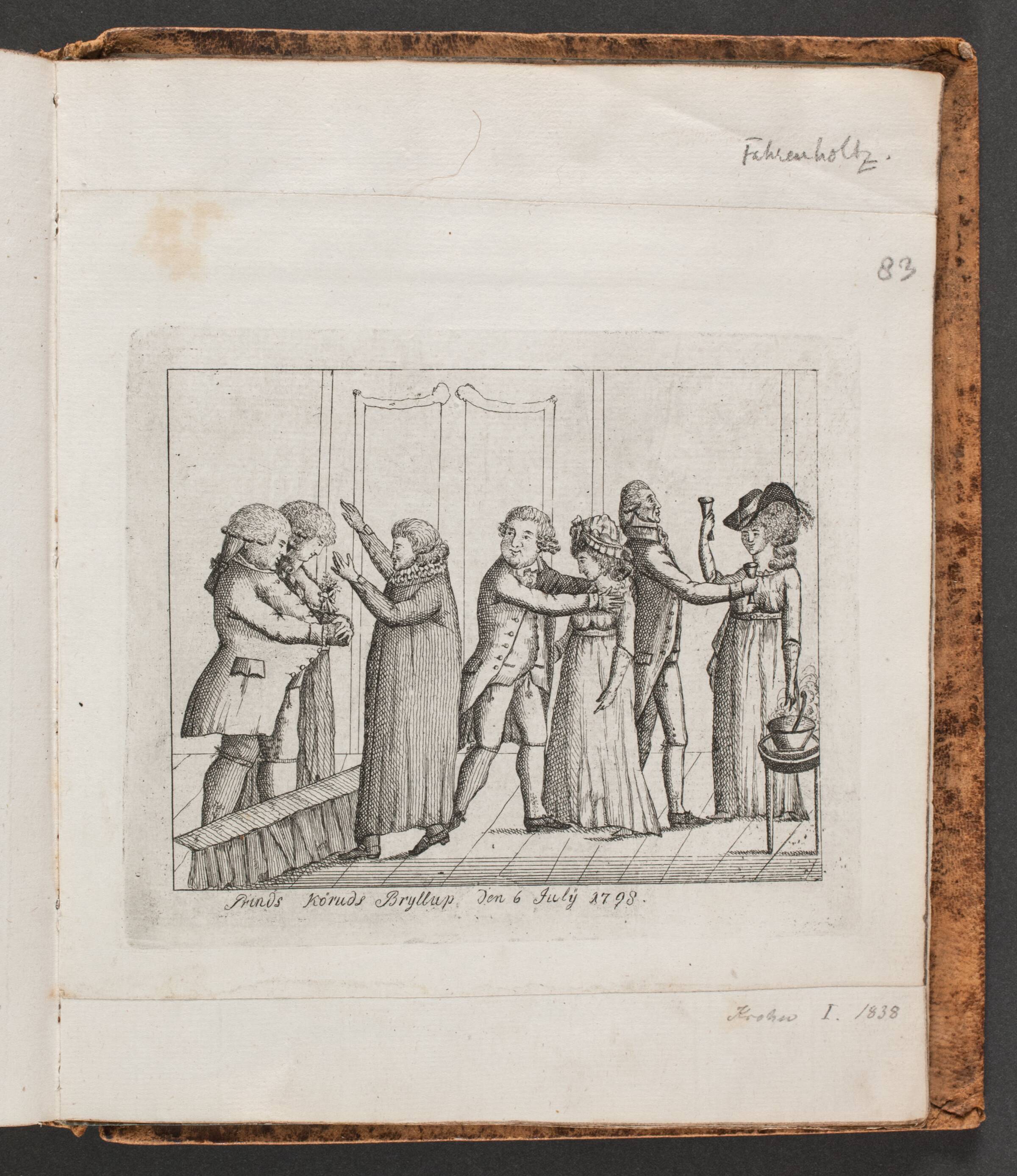 "Prinds Köruds Bryllup d. 6 July 1798", Georg Fahrenholtz, 1798